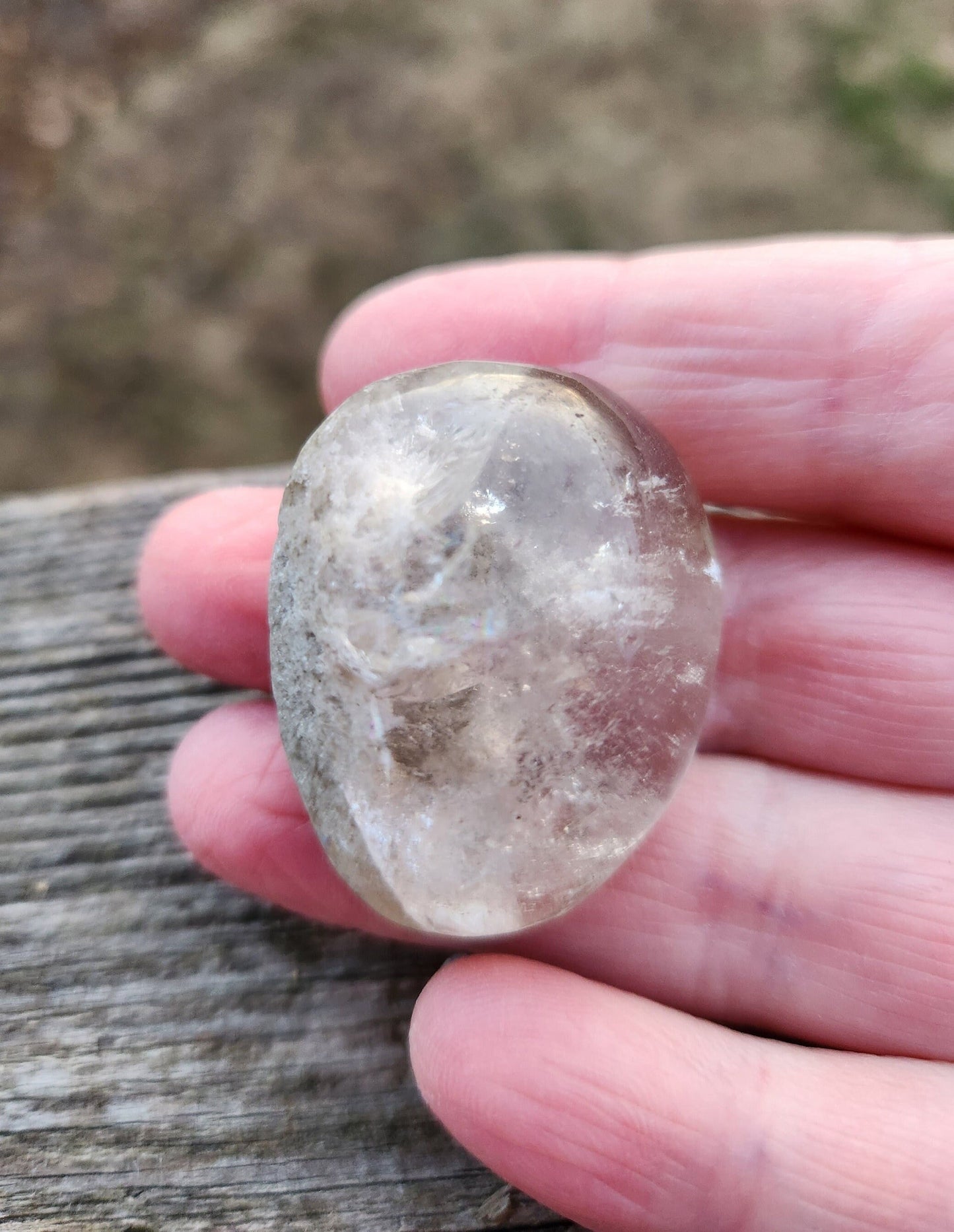 Gorgeous High Quality Smoky Garden Quartz Crystal Tumble, Lodolite, Dream Stone