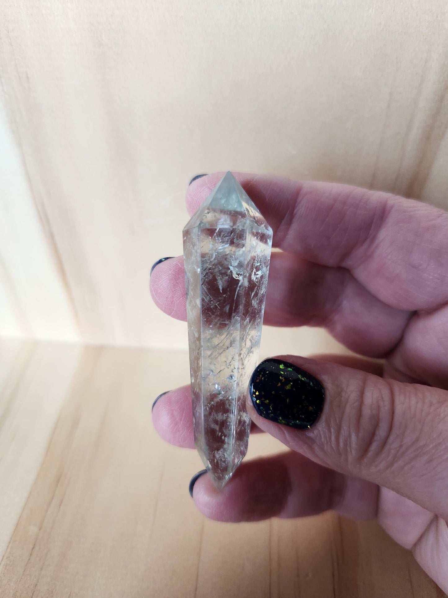 AAA Mint Green Quartz Crystal DT Point: Rare Wand, 2.63"