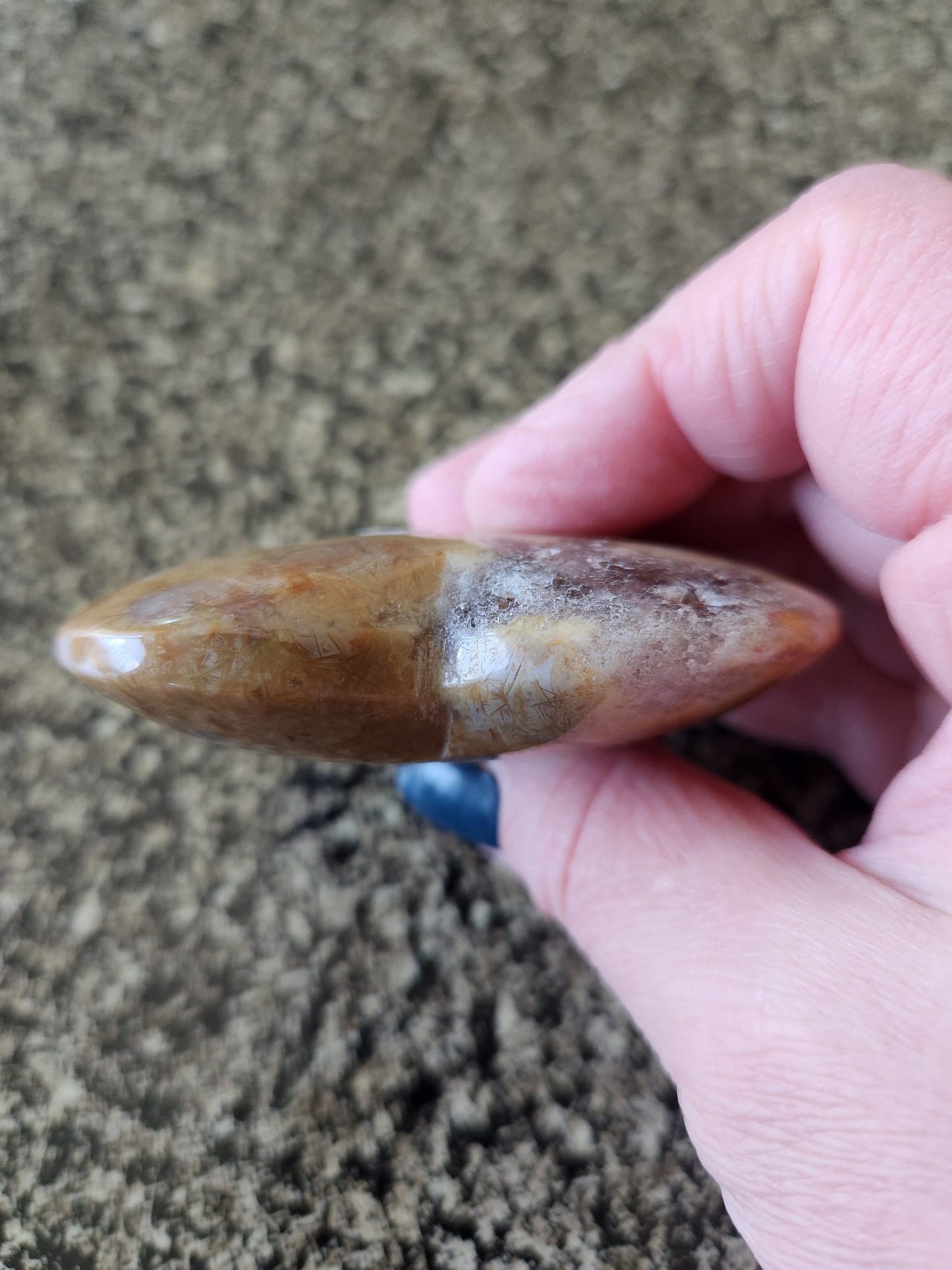 Gorgeous Bahia Jasper Crystal Heart Crystal with Buttery Polish and Druzy Pockets