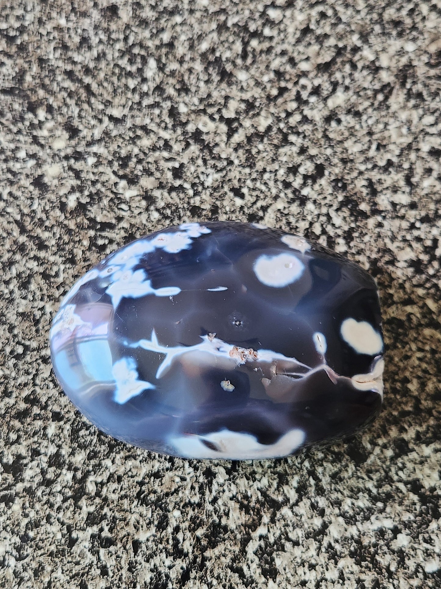 Pretty Orca Agate Crystal Flame with Buttery High Polish Rare