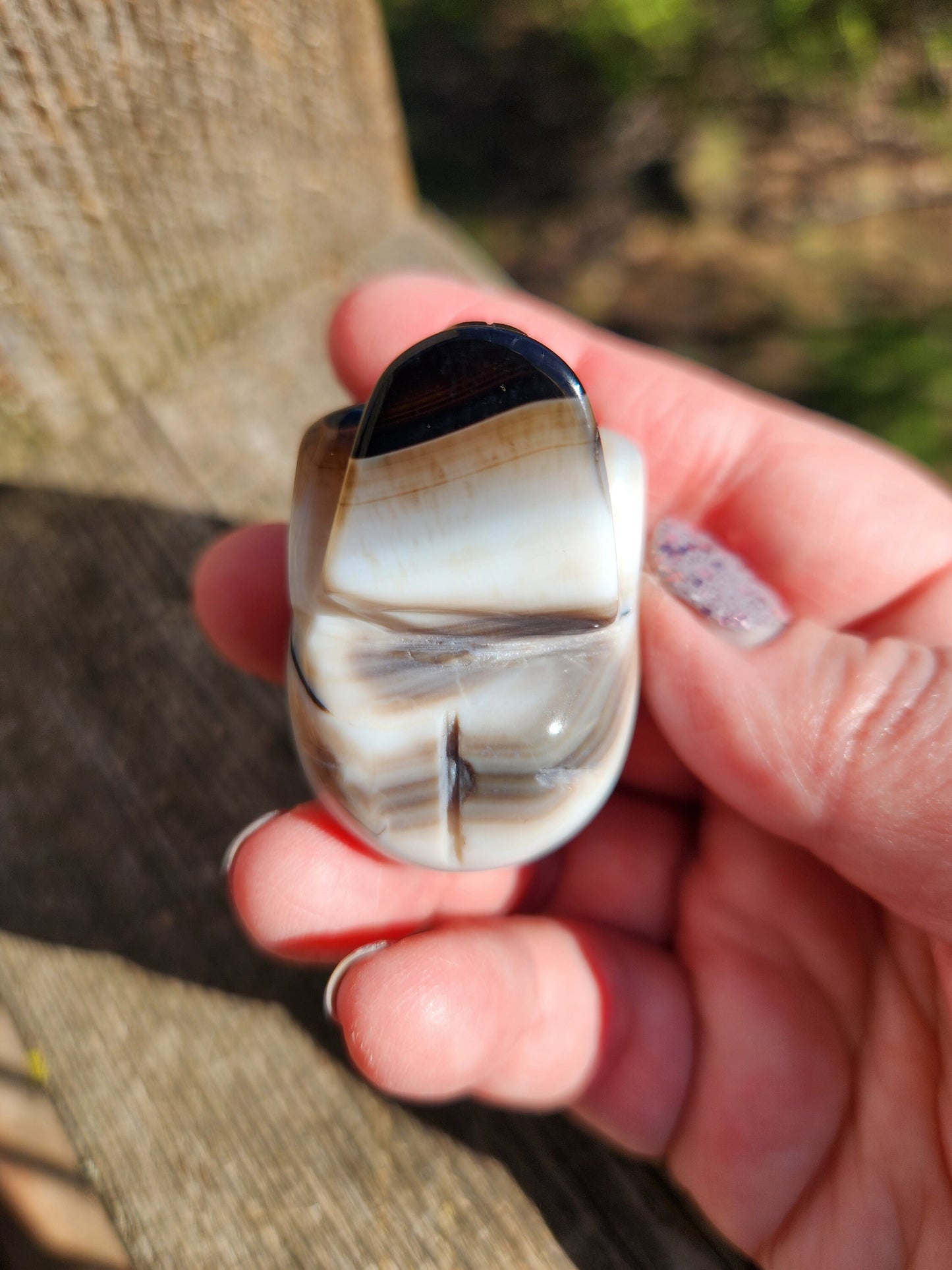 Spooky AAA High Quality Black Onyx Agate Crystal Unique Skull