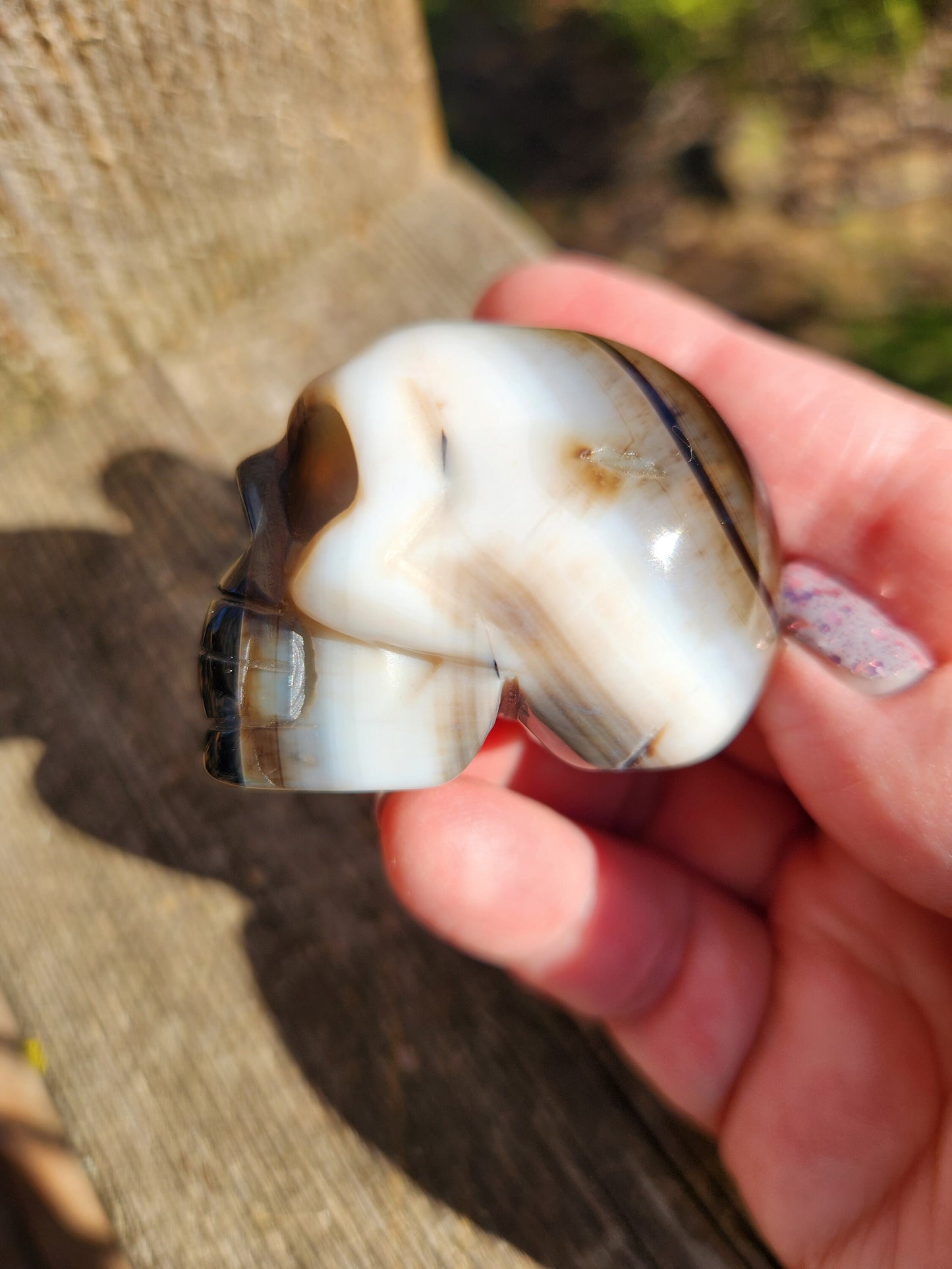 Spooky AAA High Quality Black Onyx Agate Crystal Unique Skull