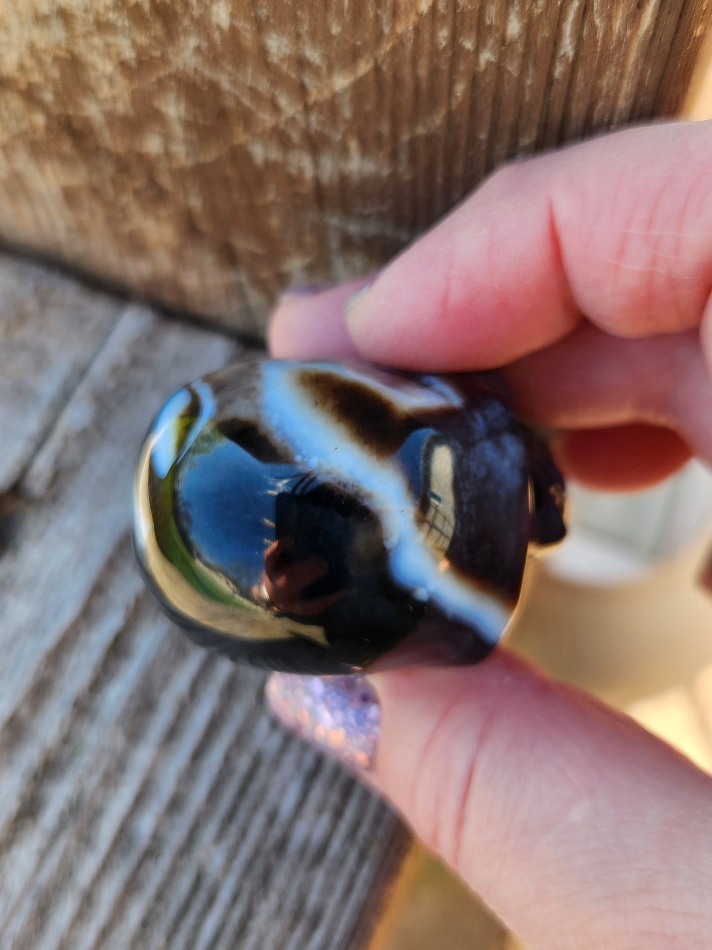 AAA Black Onyx Crystal Skull: Hand Carved, Unique Streaks