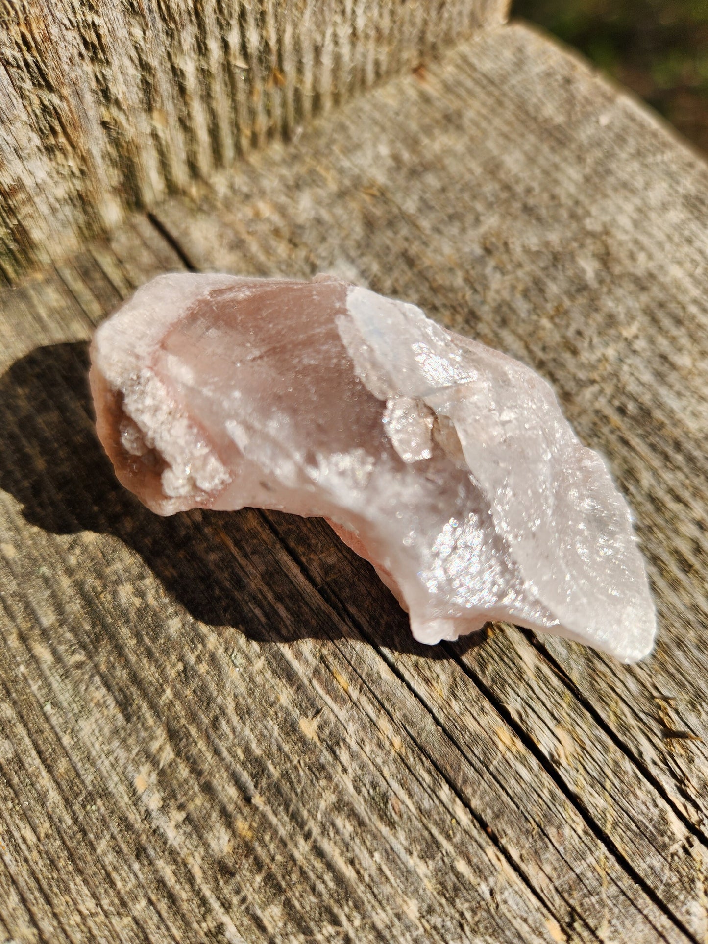 Gorgeous High Quality Raw Dreamsicle Pink Lemurian Quartz Crystal Point, All Natural, Strawberry Pink Lemurian