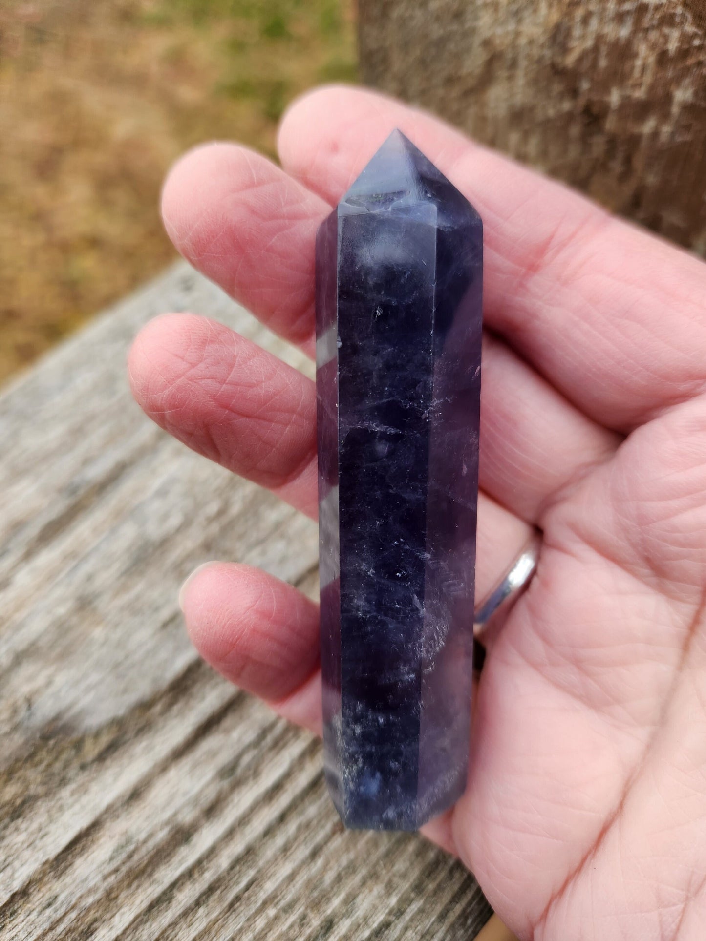 Beautiful Blue Fluorite Crystal Mini Tower