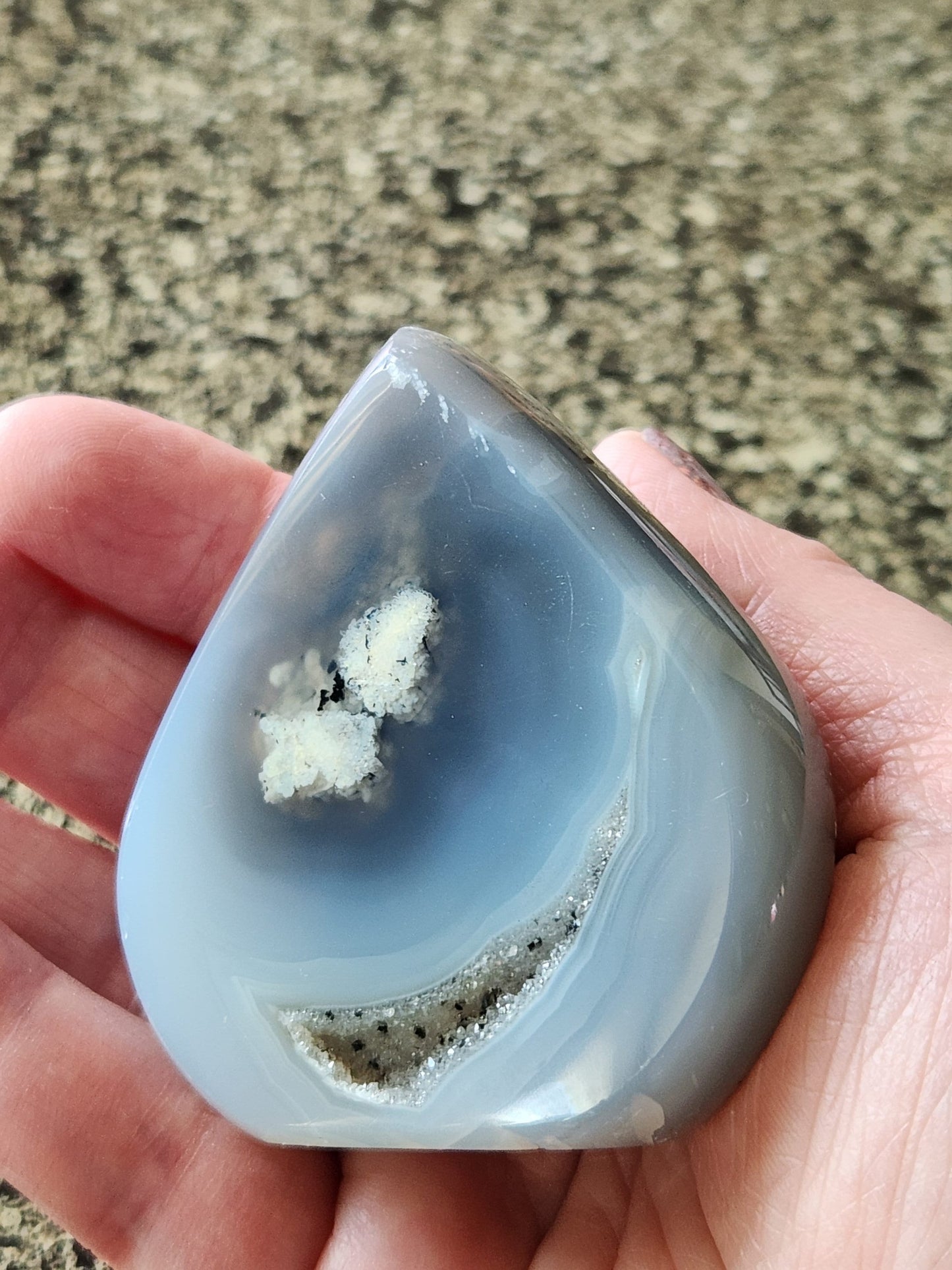 Unique Small Moody Spooky Druzy Agate Crystal Flame