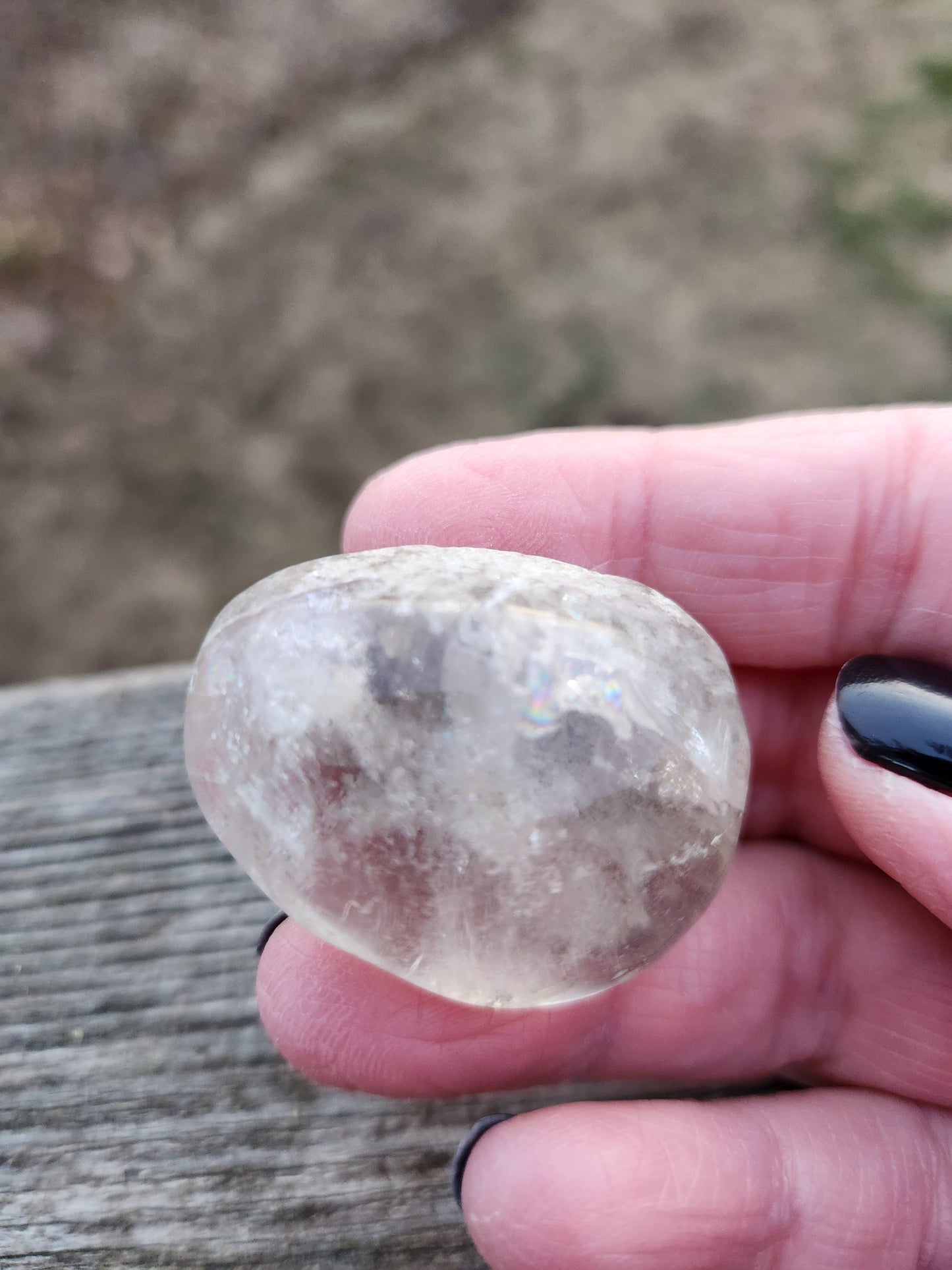 Gorgeous High Quality Smoky Garden Quartz Crystal Tumble, Lodolite, Dream Stone