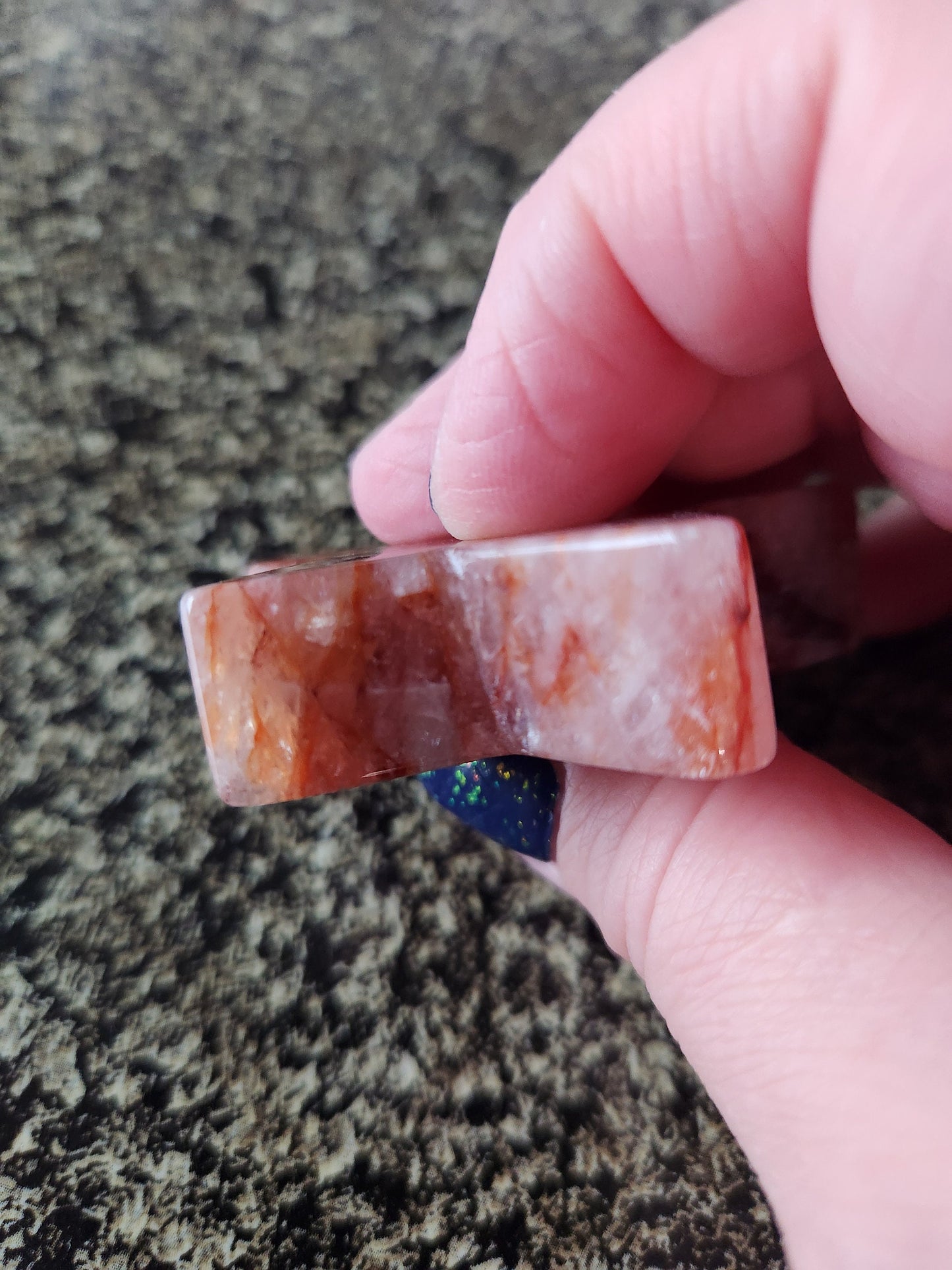 Beautiful 5 Point Fire Quartz Crystal Small Star with High Polish