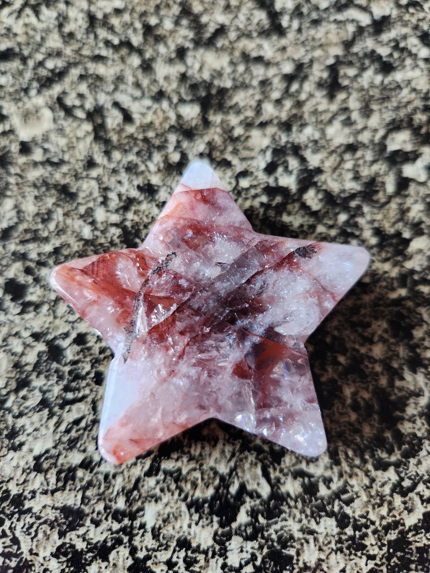 Beautiful 5 Point Fire Quartz Crystal Small Star with High Polish