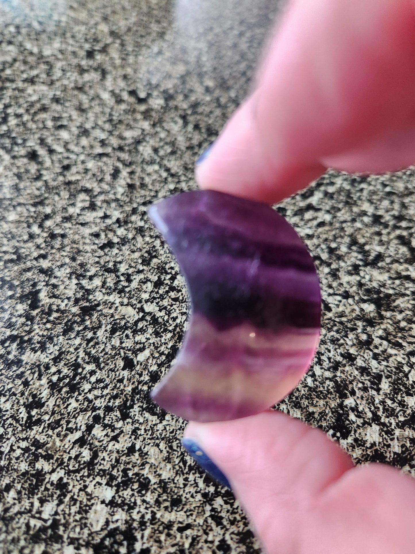 Beautiful Colorful Candy Rainbow Fluorite Crystal Half Moon Crystal Stone