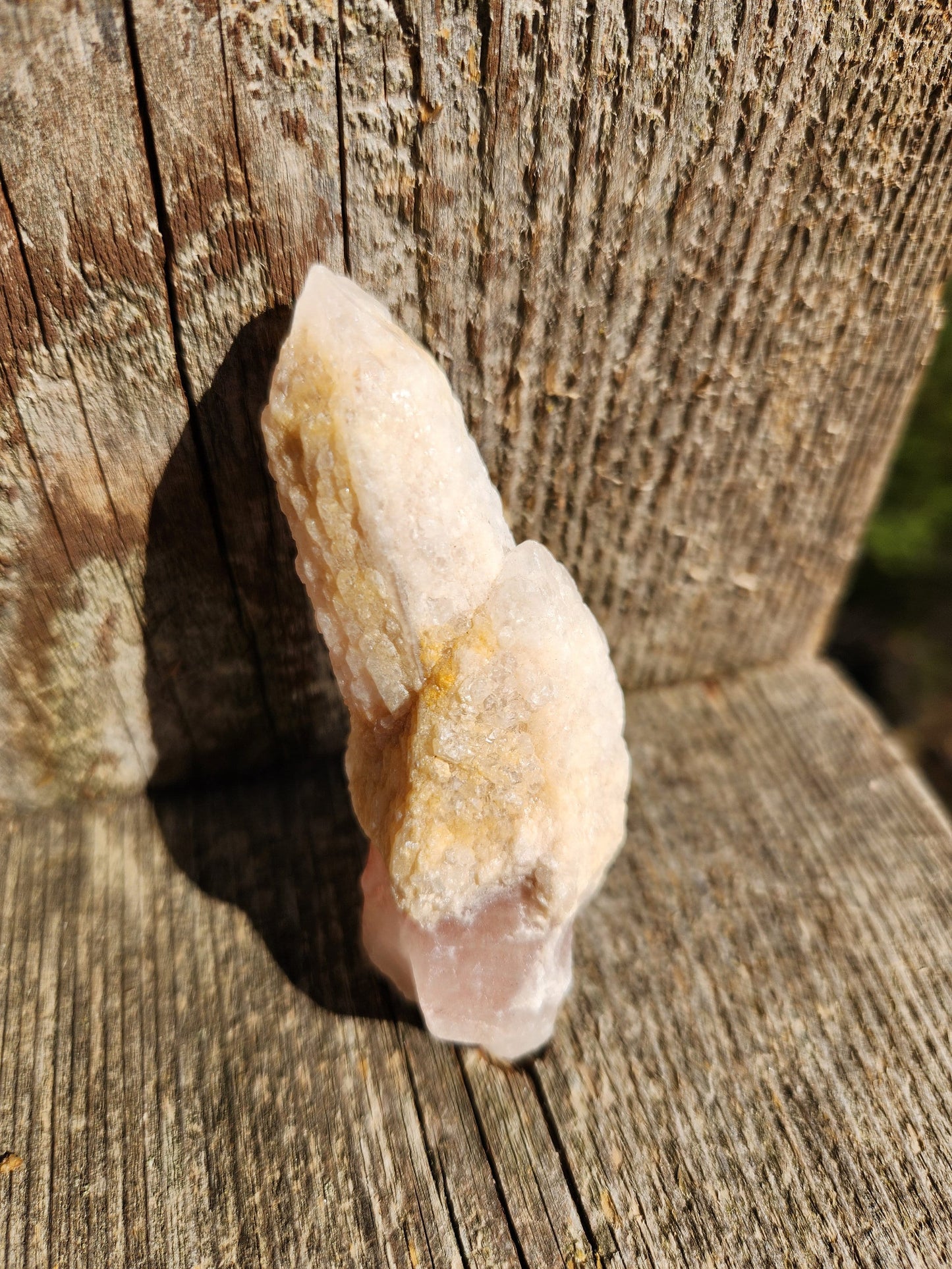 Gorgeous High Quality Raw Dreamsicle Pink Lemurian Quartz Crystal Double Point, All Natural, Strawberry Pink Lemurian