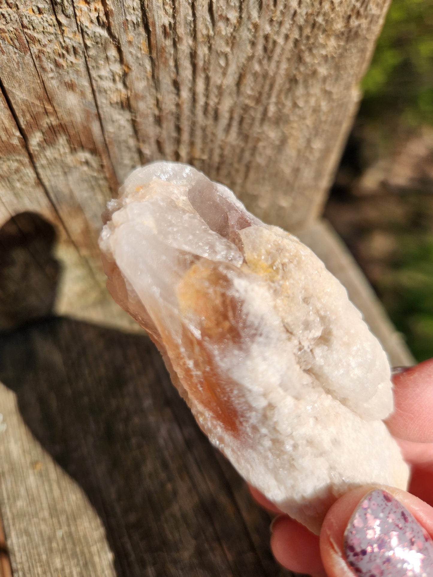 Gorgeous High Quality Raw Dreamsicle Pink Lemurian Quartz Crystal Double Point, All Natural, Strawberry Pink Lemurian