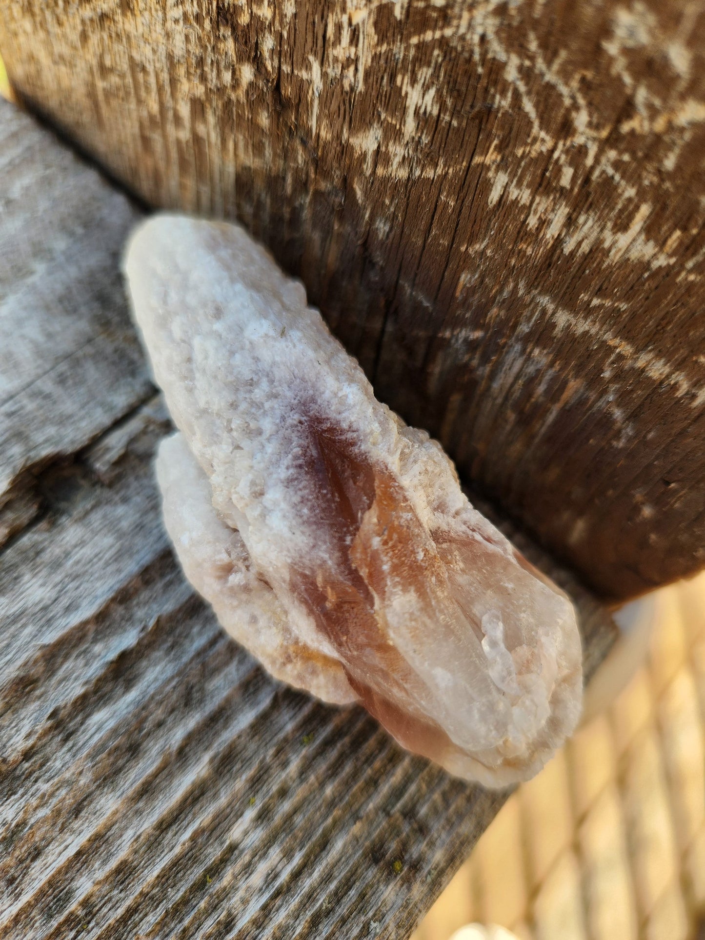 Gorgeous High Quality Raw Dreamsicle Pink Lemurian Quartz Crystal Double Point, All Natural, Strawberry Pink Lemurian