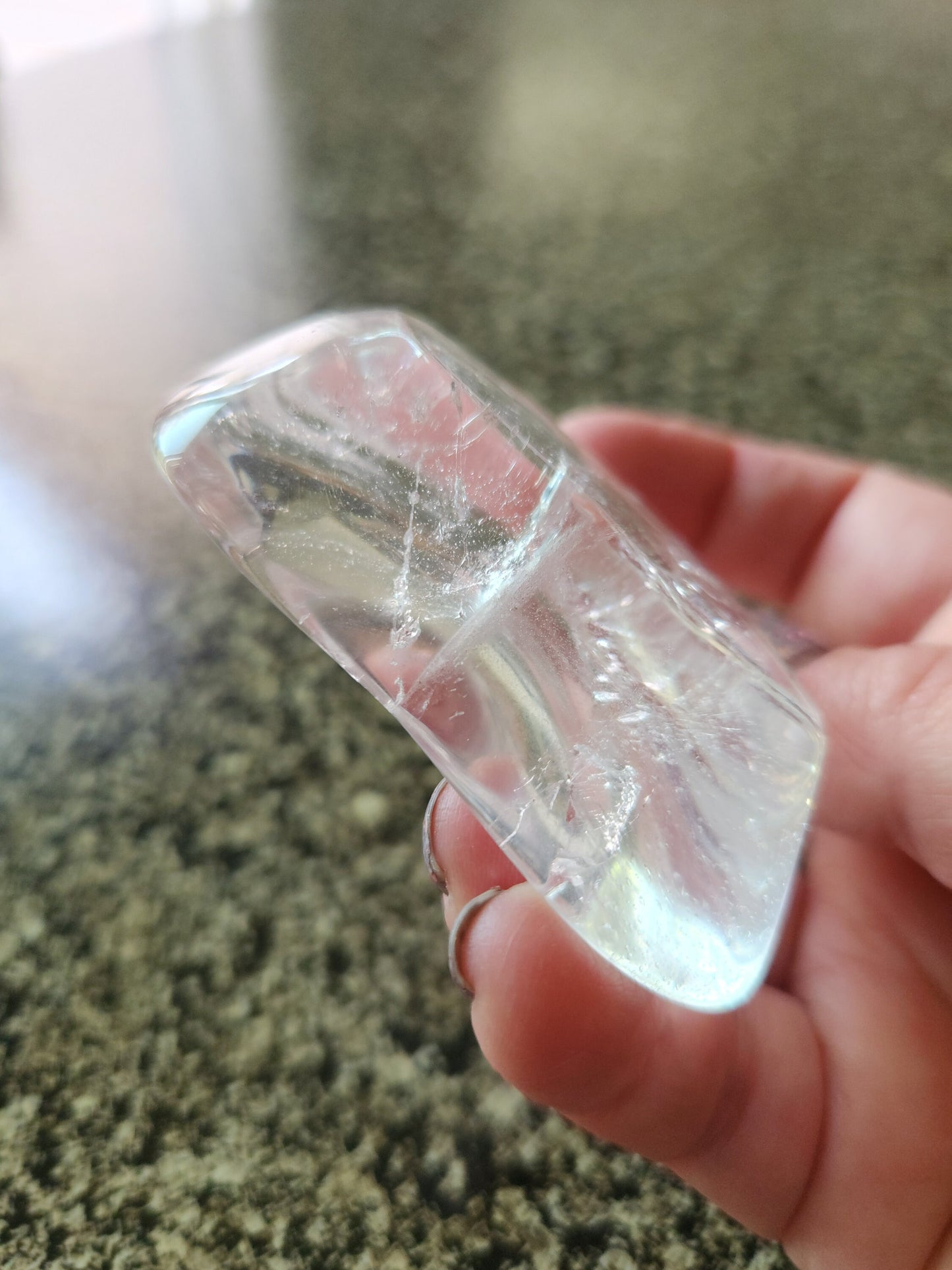 Gorgeous Clear Quartz Crystal Heart Shallow Bowl Tray