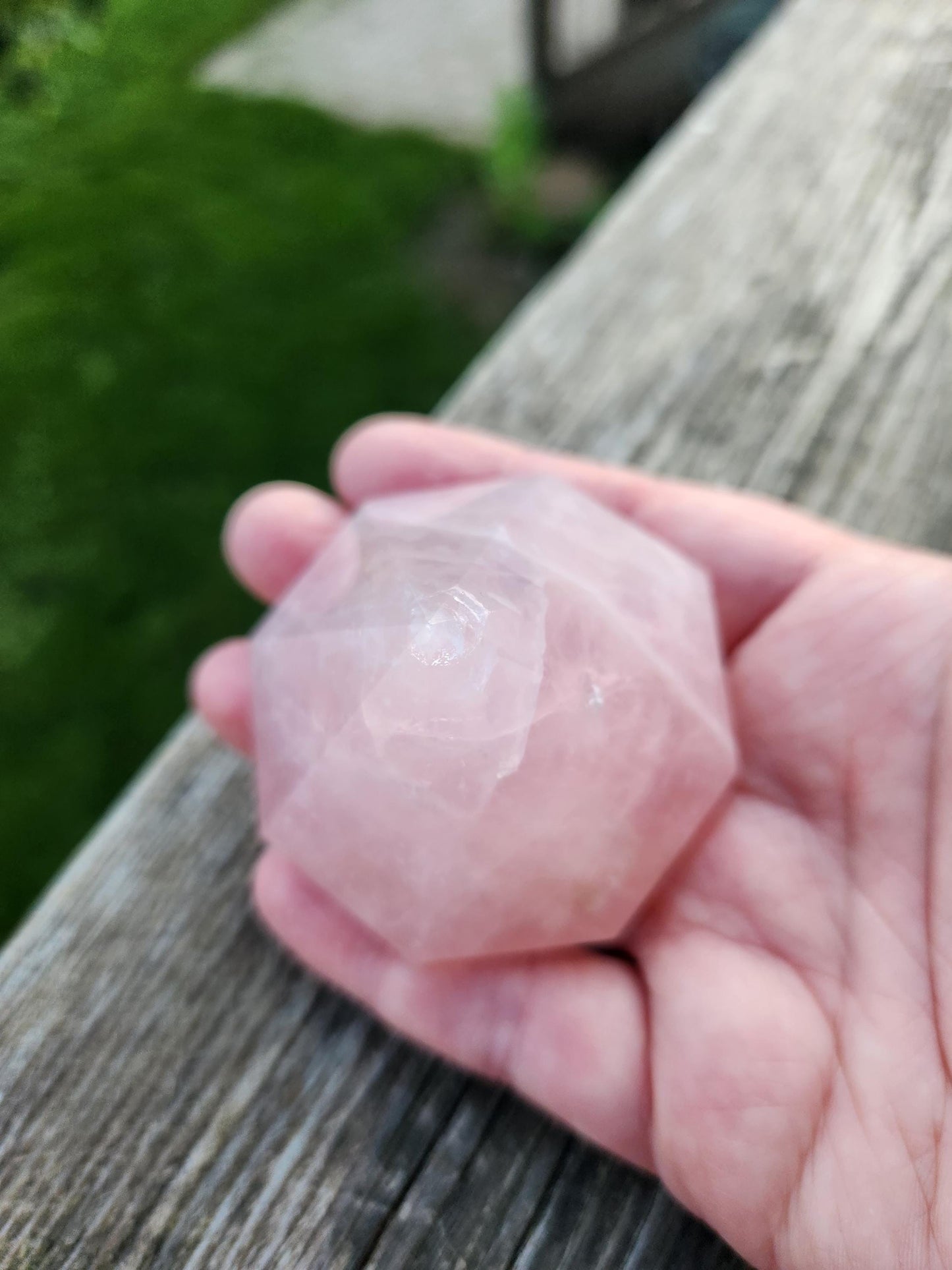 Gorgeous AAA Pink Rose Quartz Crystal Diamond, Extractor