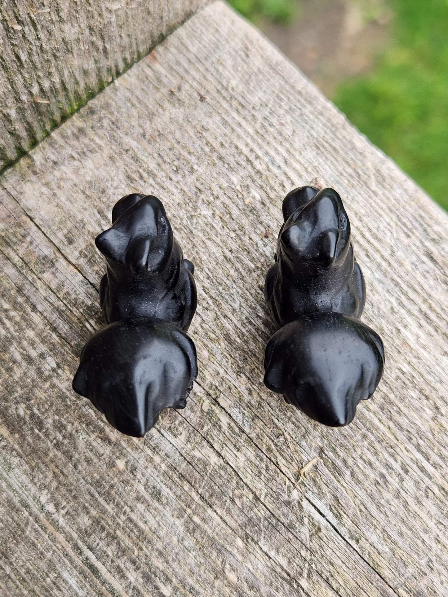 Super Cute Black Obsidian Squirrel Natural Stone Crystal, 1 Squirrel