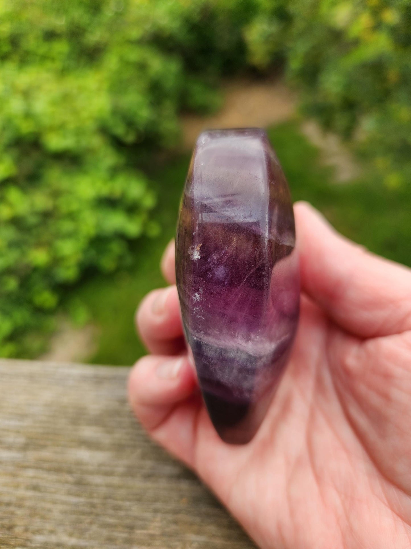 Beautiful Colorful Candy Rainbow Fluorite Crystal Carved Heart