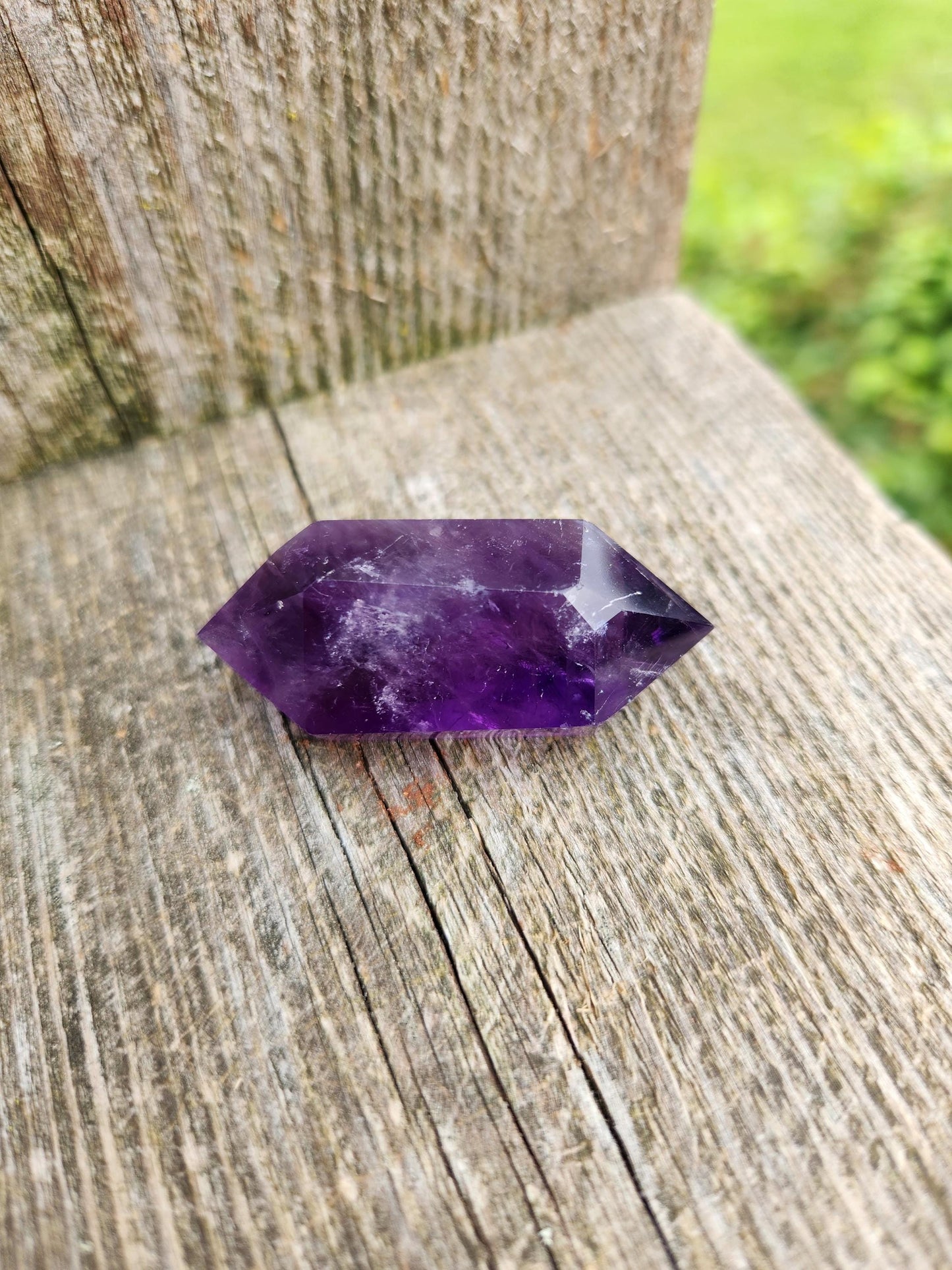 Gorgeous AAA Purple Fluorite Crystal DT, Double Terminated Point
