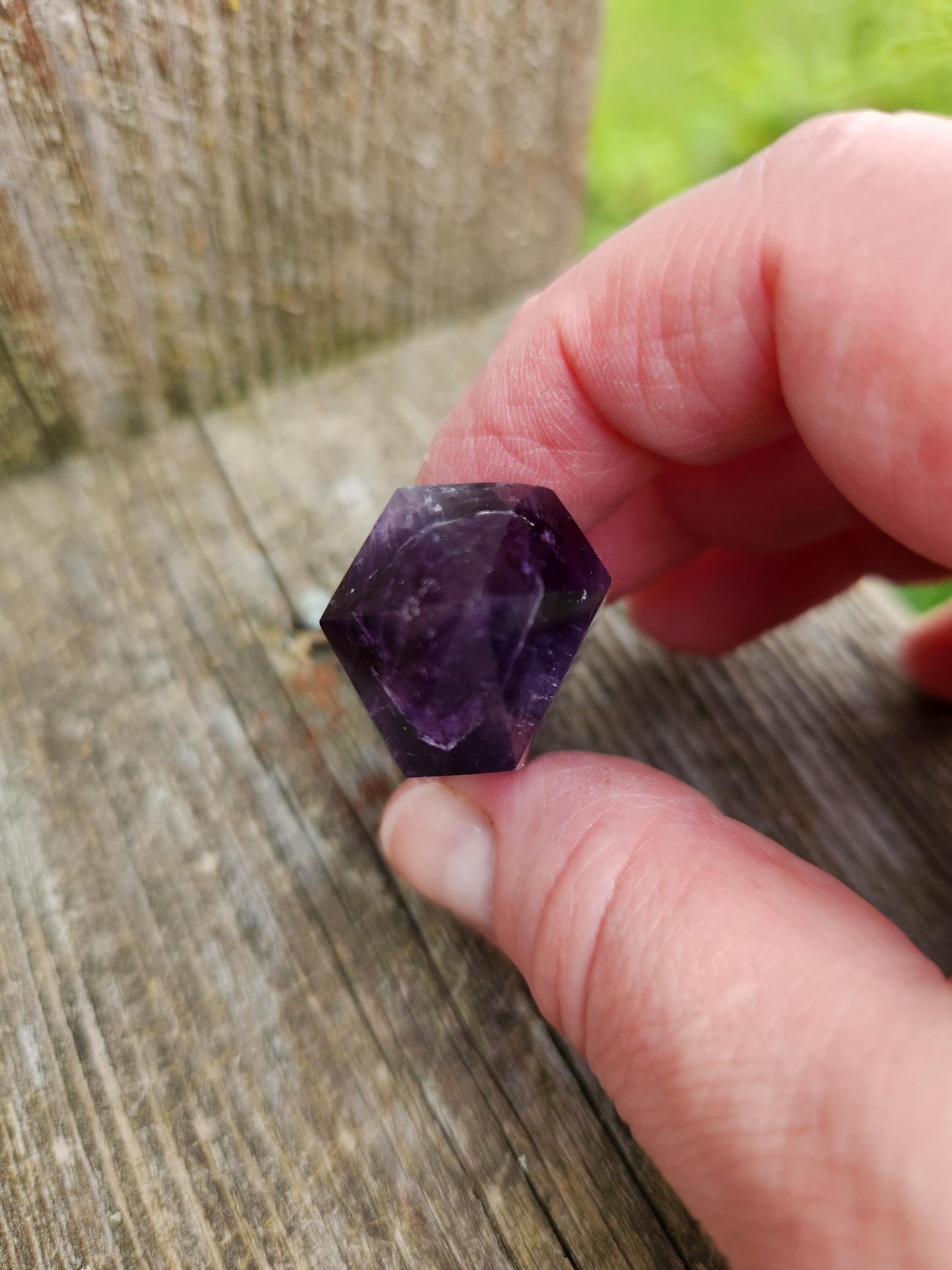 Gorgeous AAA Purple Fluorite Crystal DT, Double Terminated Point