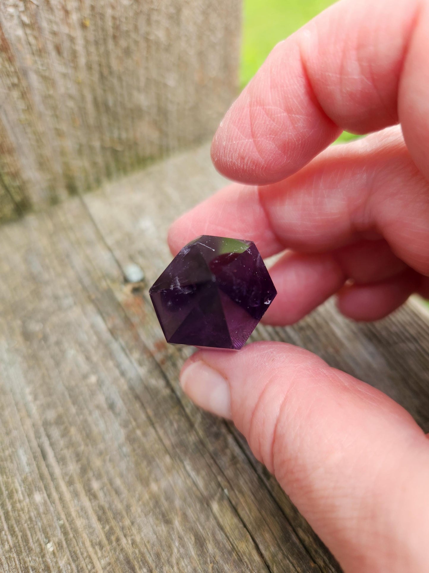 Gorgeous AAA Purple Fluorite Crystal DT, Double Terminated Point