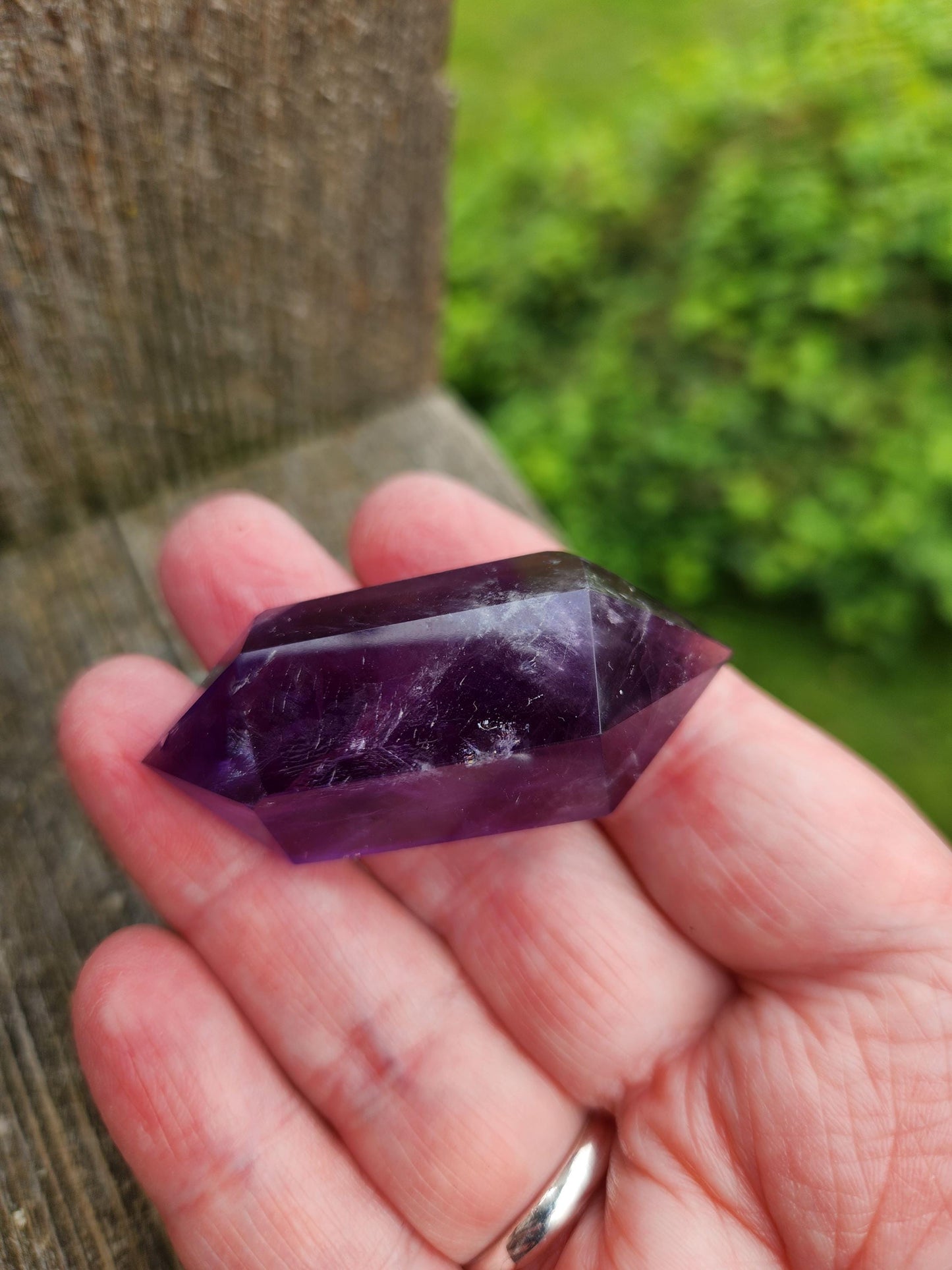 Gorgeous AAA Purple Fluorite Crystal DT, Double Terminated Point