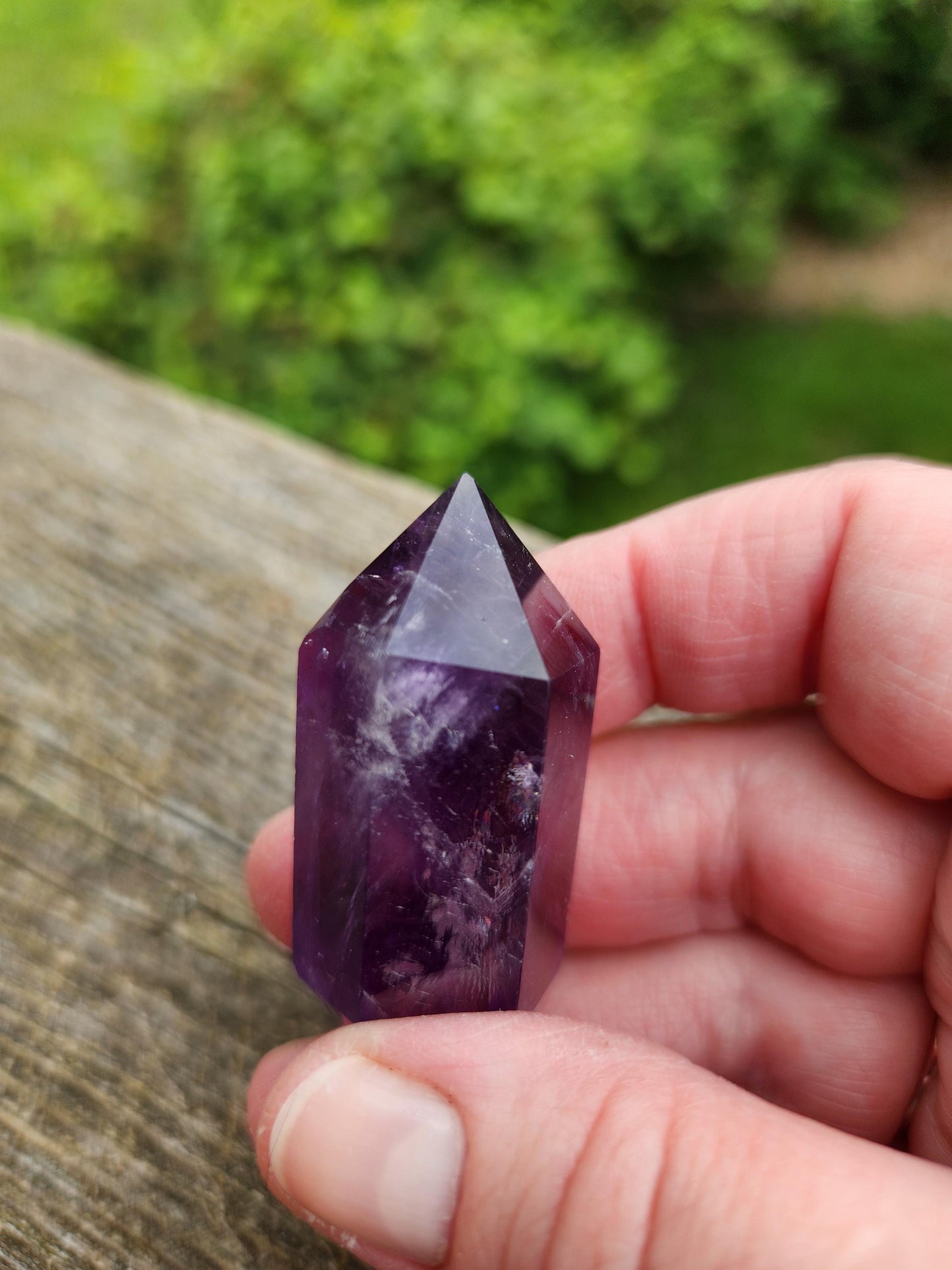 Gorgeous AAA Purple Fluorite Crystal DT, Double Terminated Point