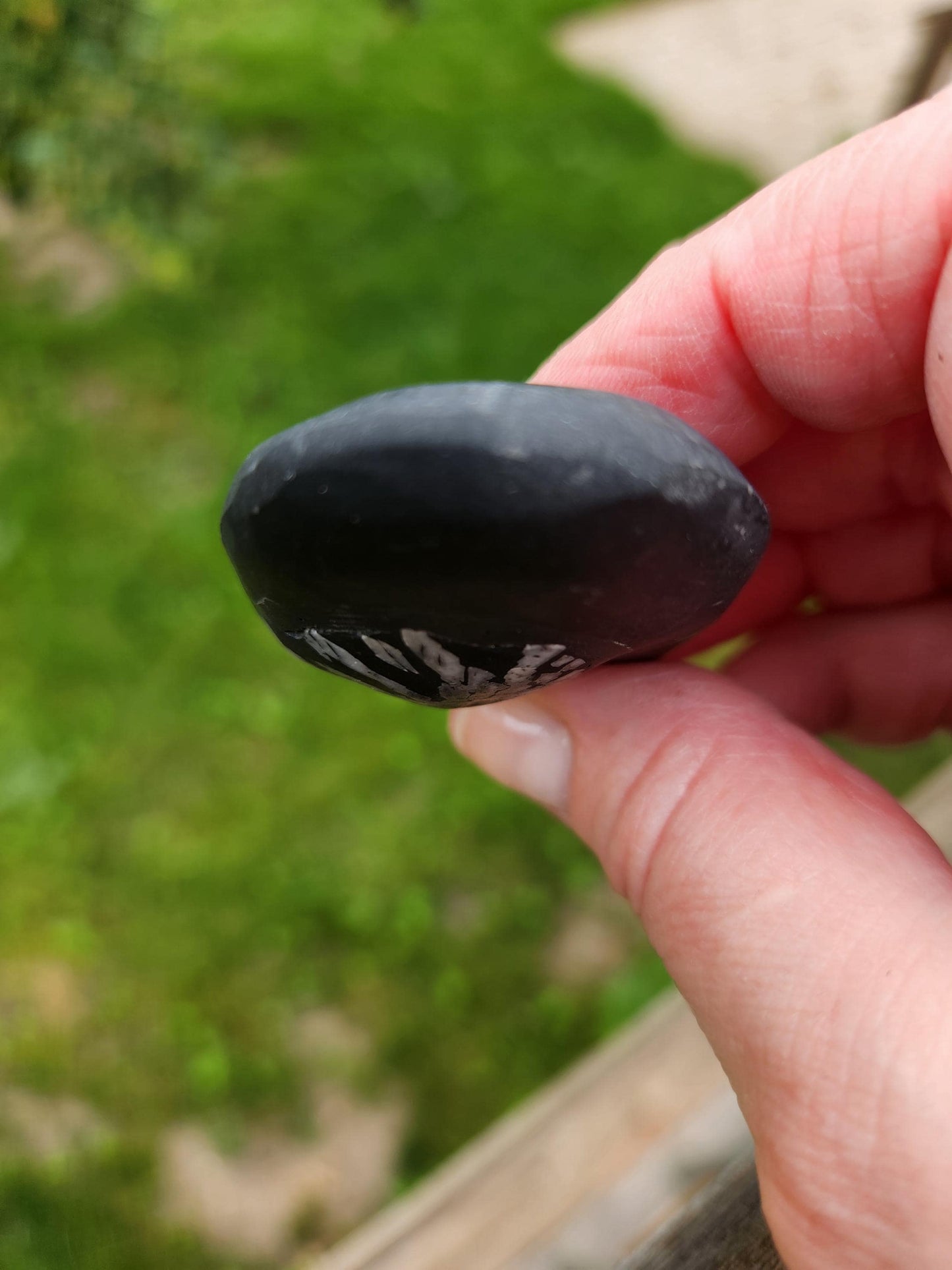 Beautifully Smooth Chrysanthemum Stone Crystal, Palm Stone