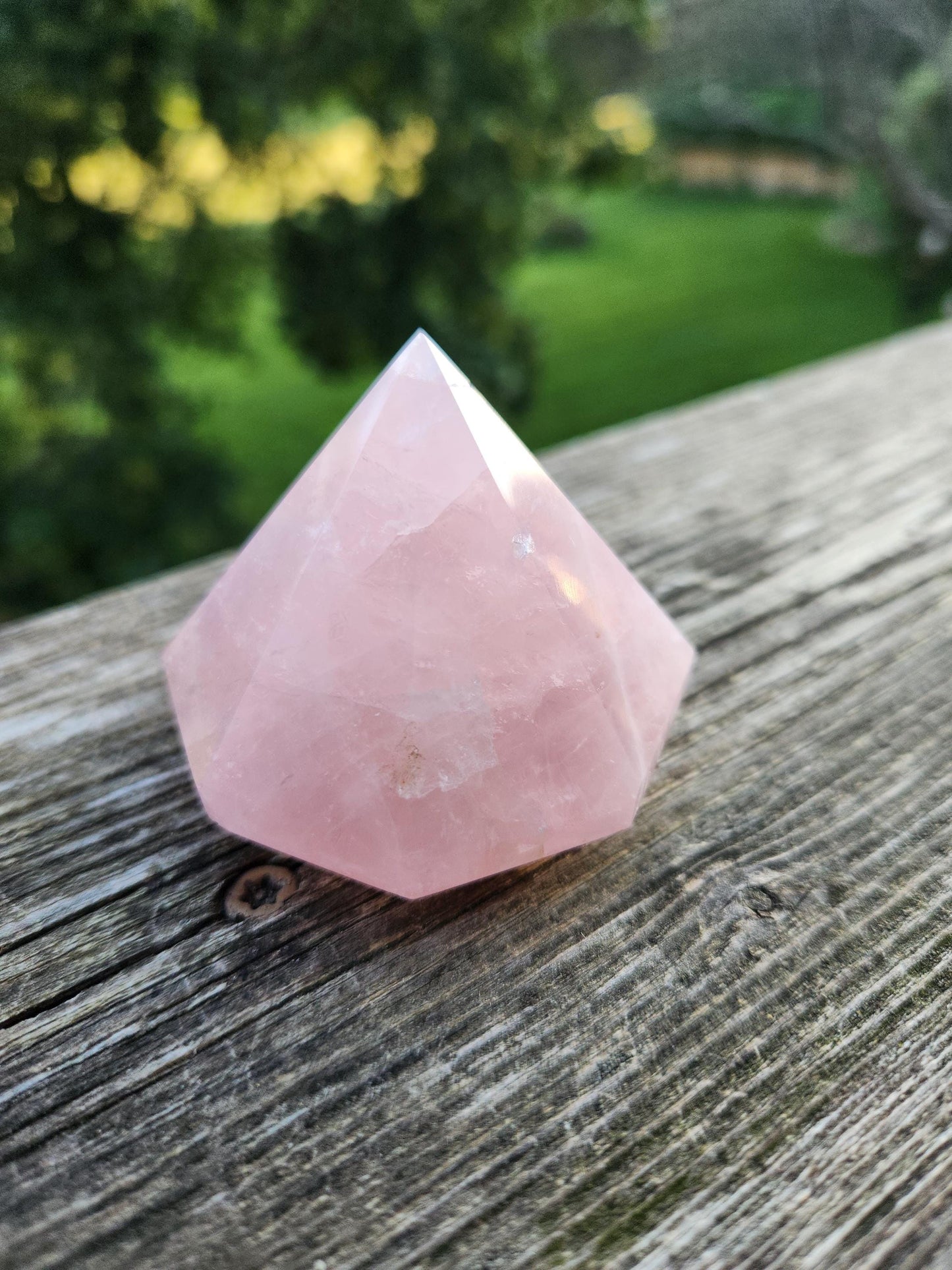Gorgeous AAA Pink Rose Quartz Crystal Diamond, Extractor