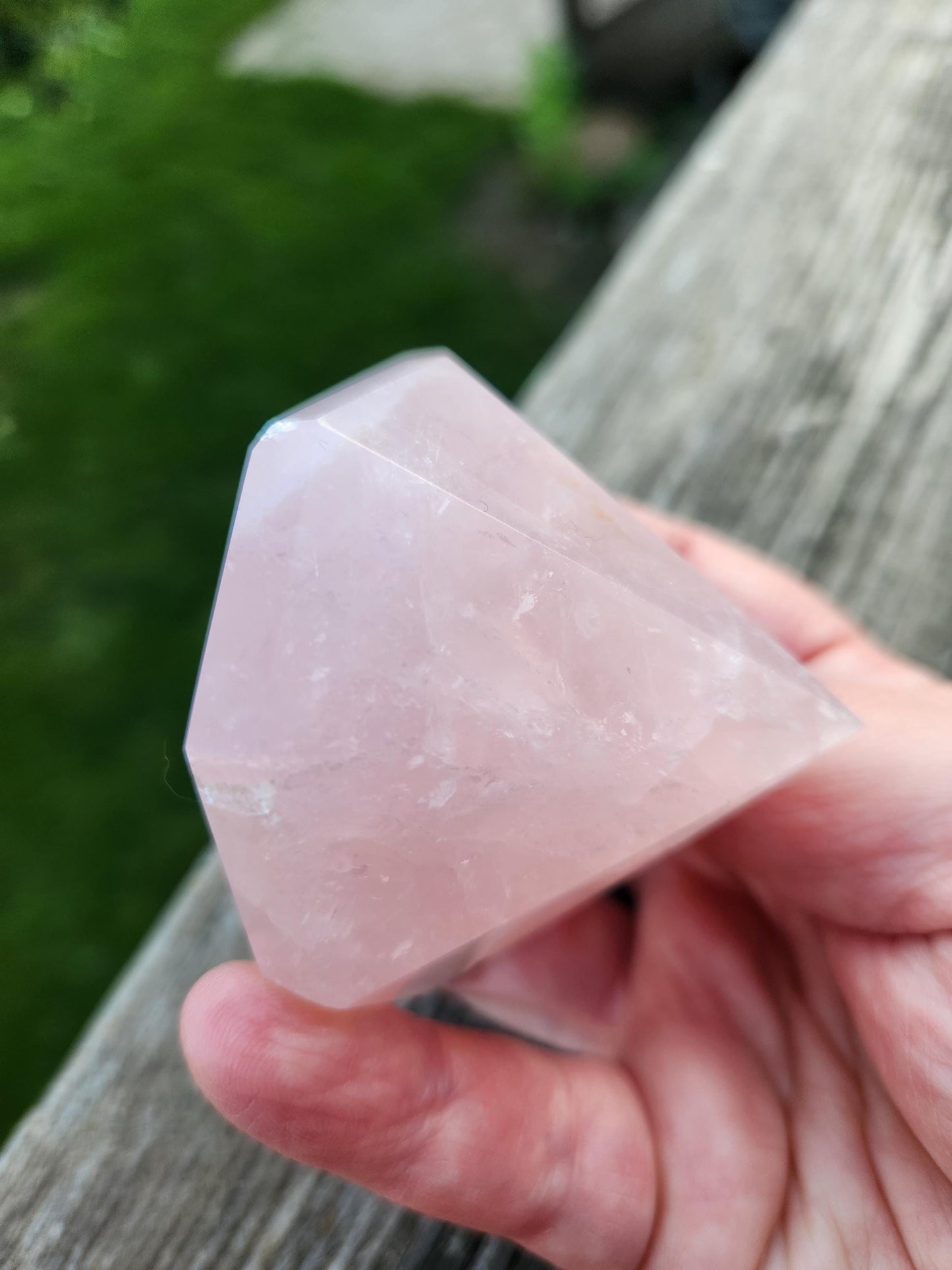 Gorgeous AAA Pink Rose Quartz Crystal Diamond, Extractor