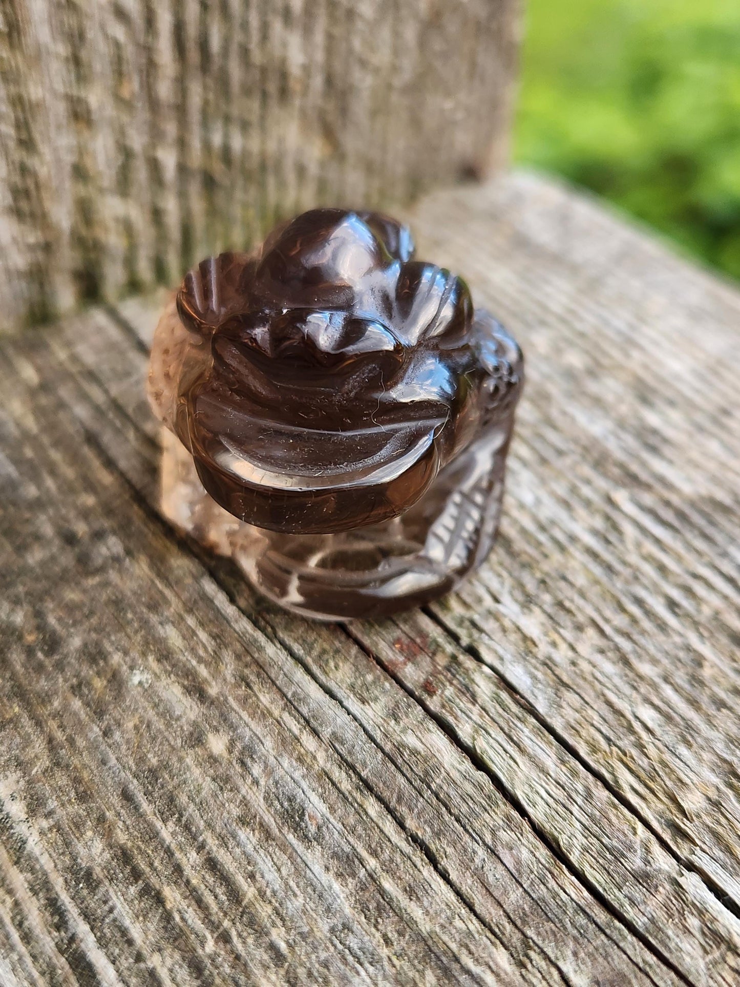 Gorgeous AAA Smoky Quartz Crystal Money Toad All Natural