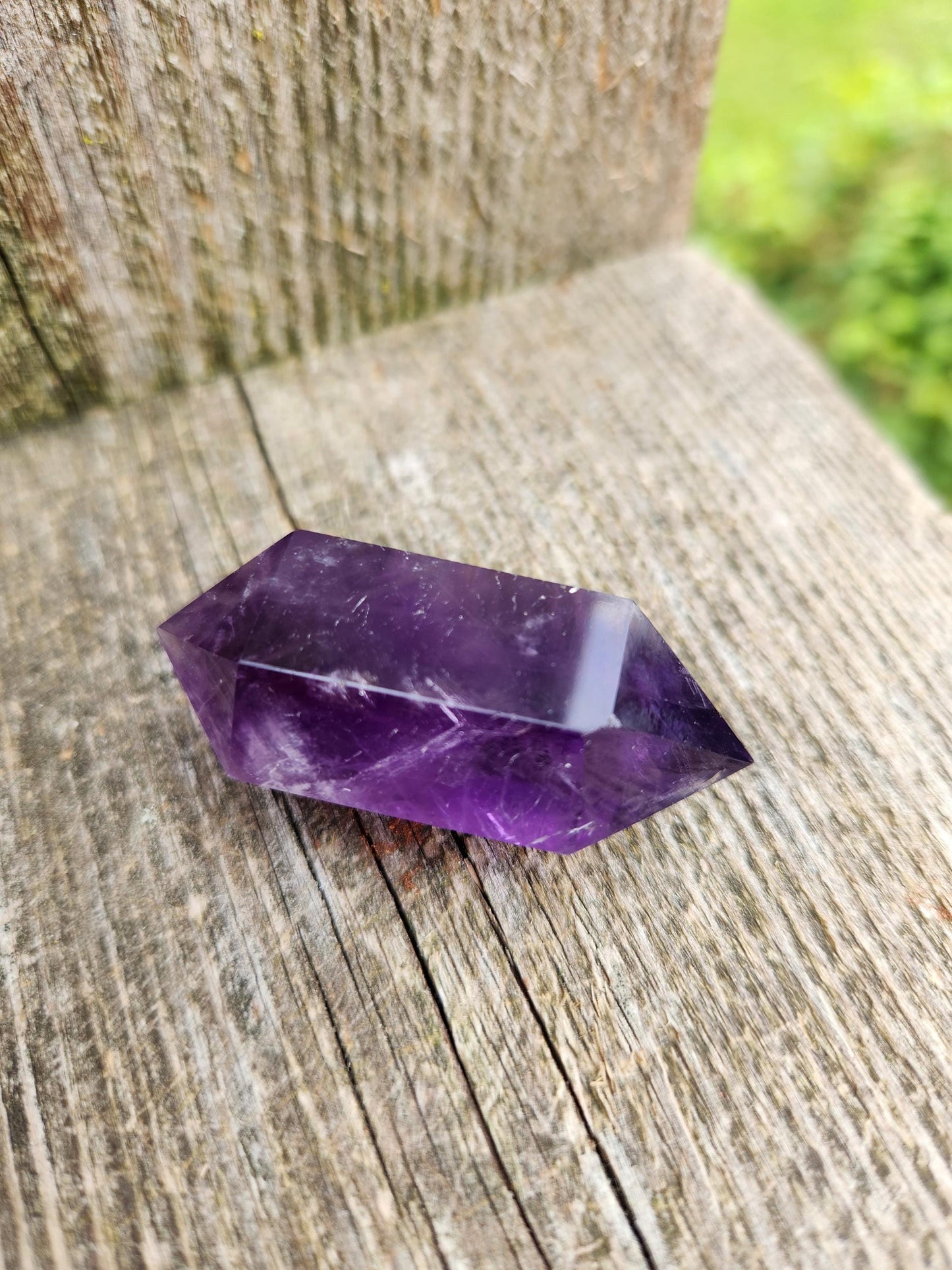 Gorgeous AAA Purple Fluorite Crystal DT, Double Terminated Point