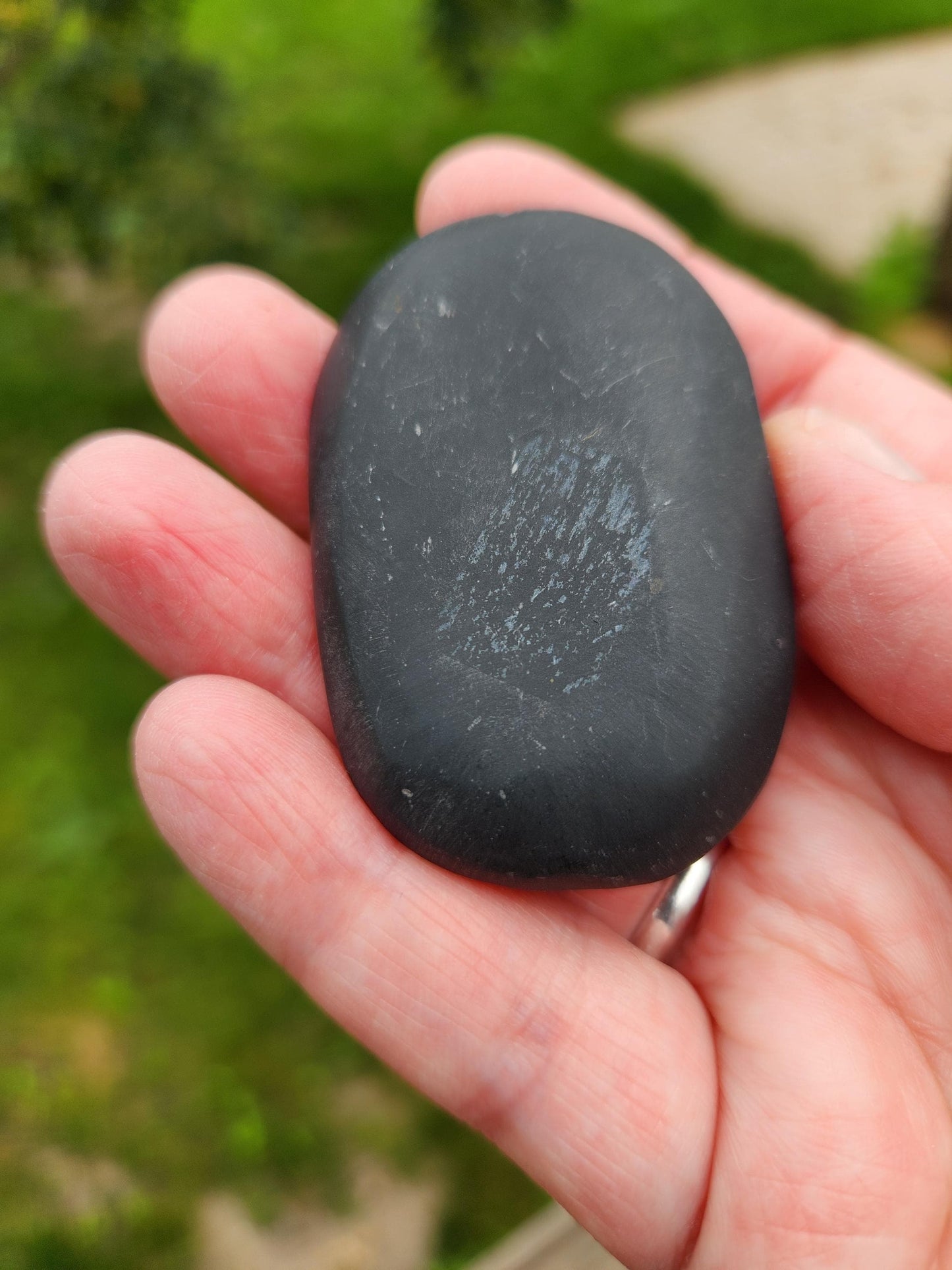 Beautifully Smooth Chrysanthemum Stone Crystal, Palm Stone