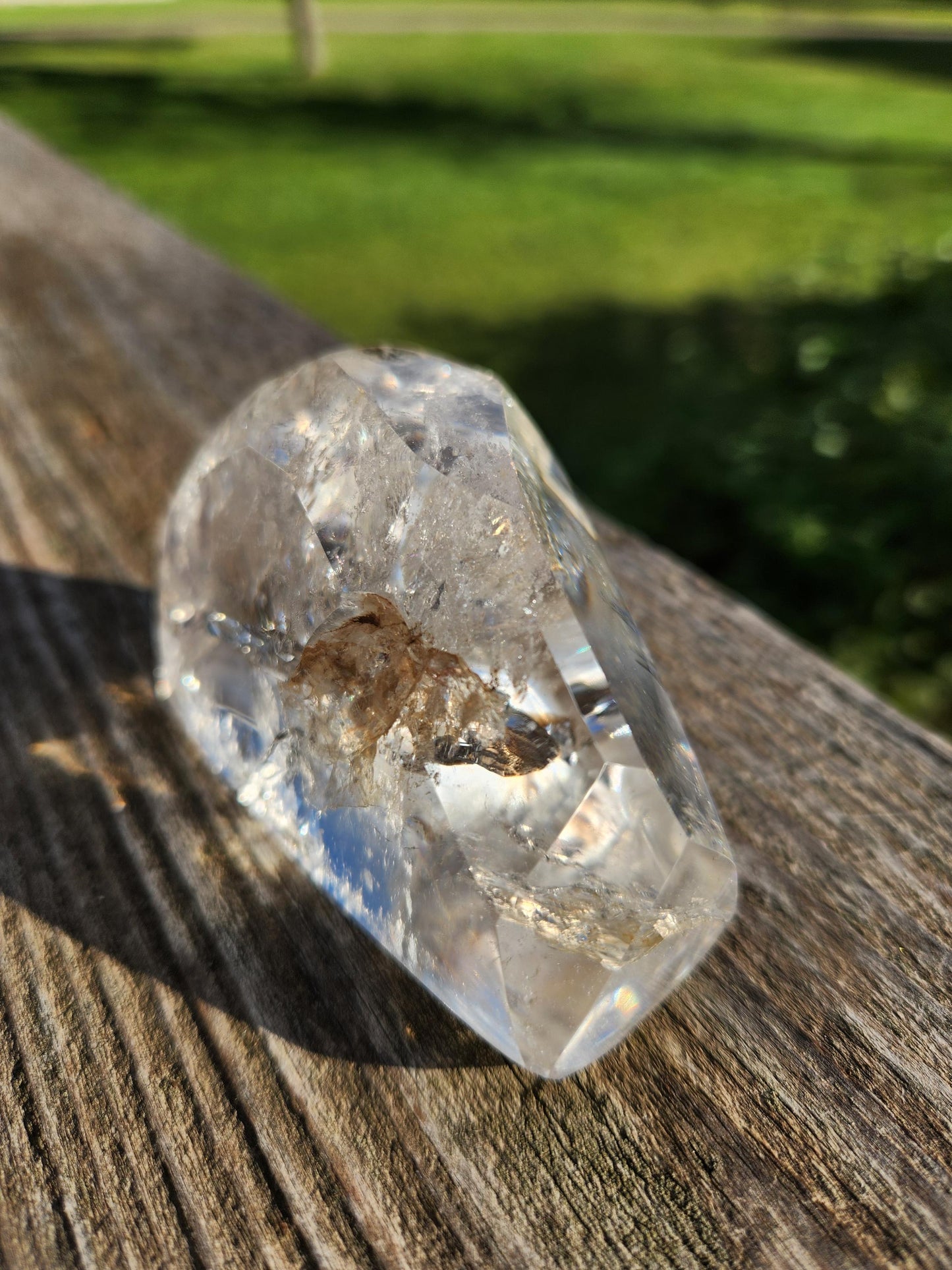 Beautiful AAA Rainbow Clear Quartz Crystal Freeform with inclusions
