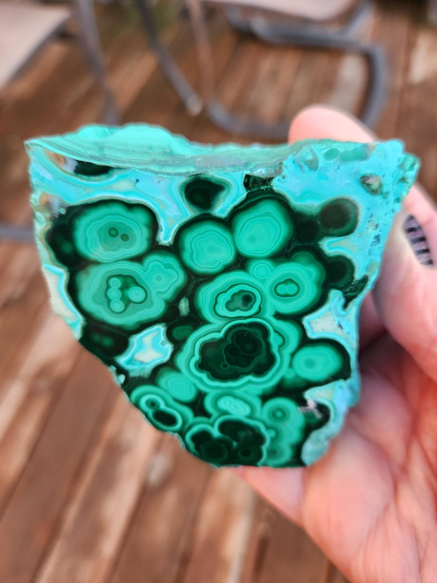 AAA Malachite Chrysocolla Crystal, Free Form, Rare