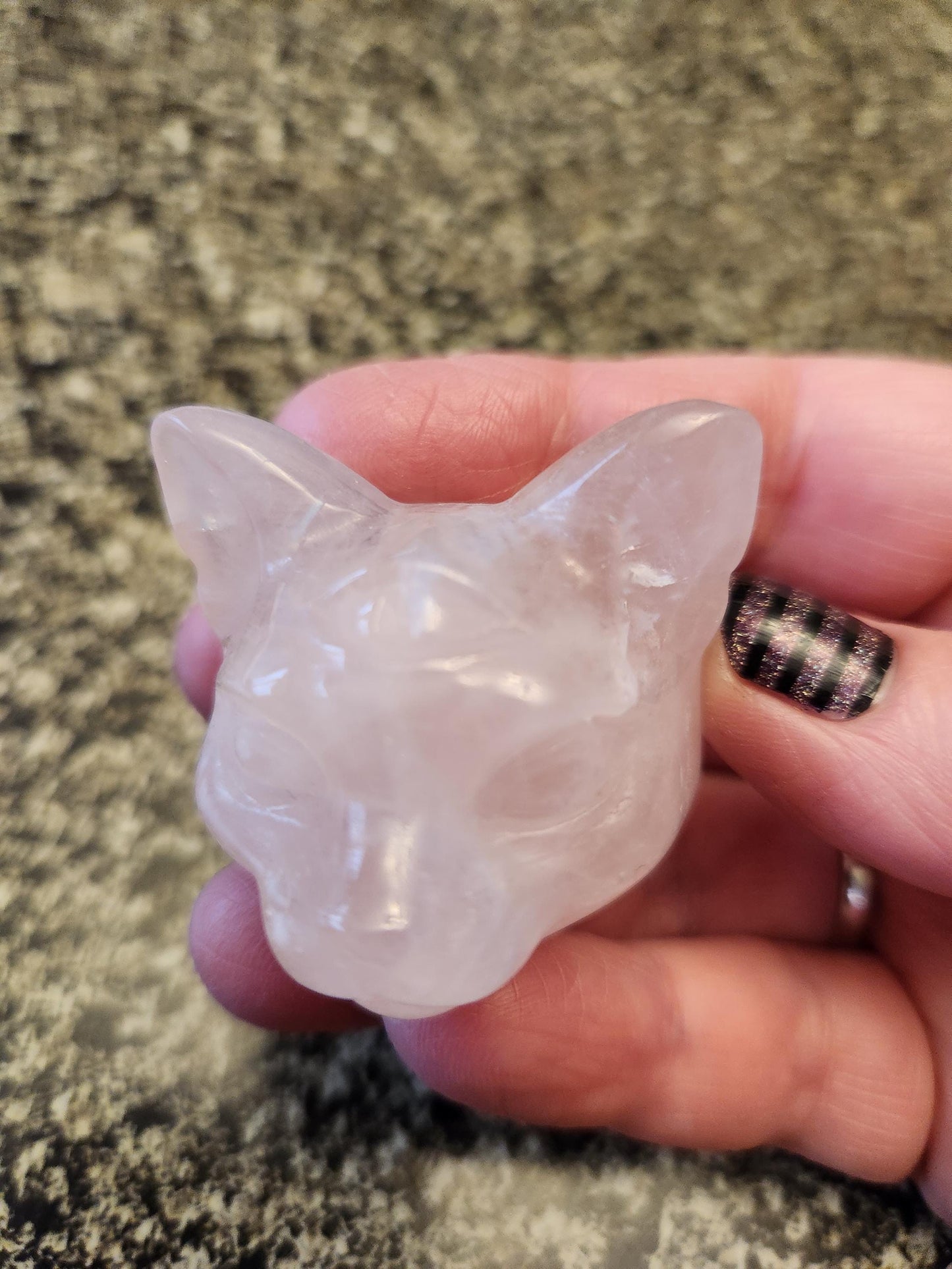 Beautiful Unique Sphinx Cat Head With Third Eye Crystal, 1 Cat