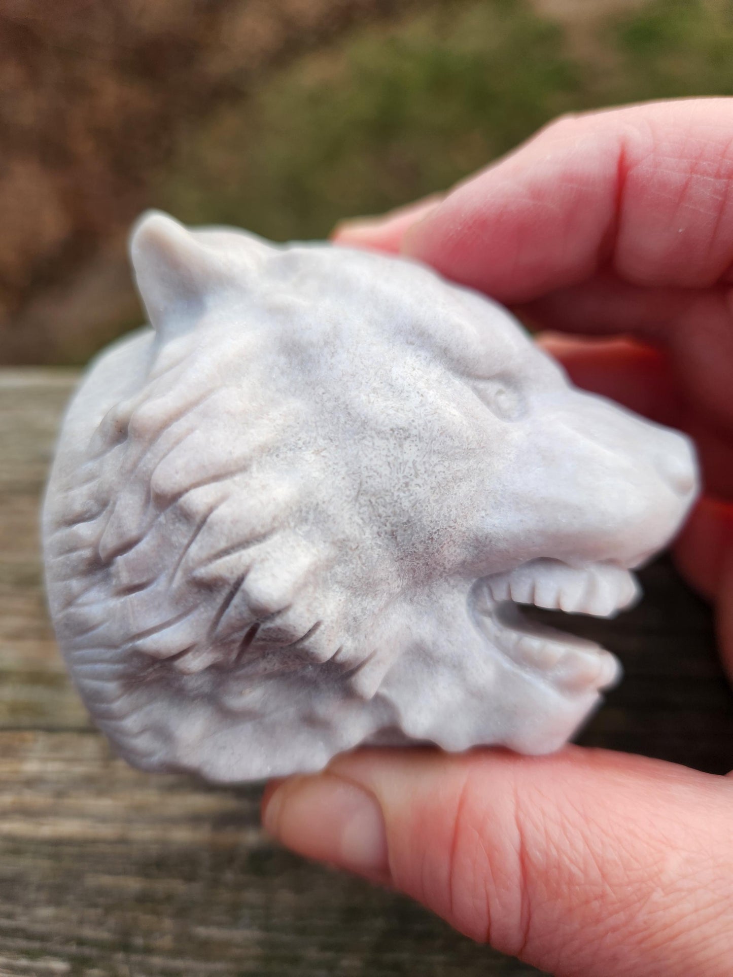 Crazy Unique Flower Agate Crystal Tiger Head