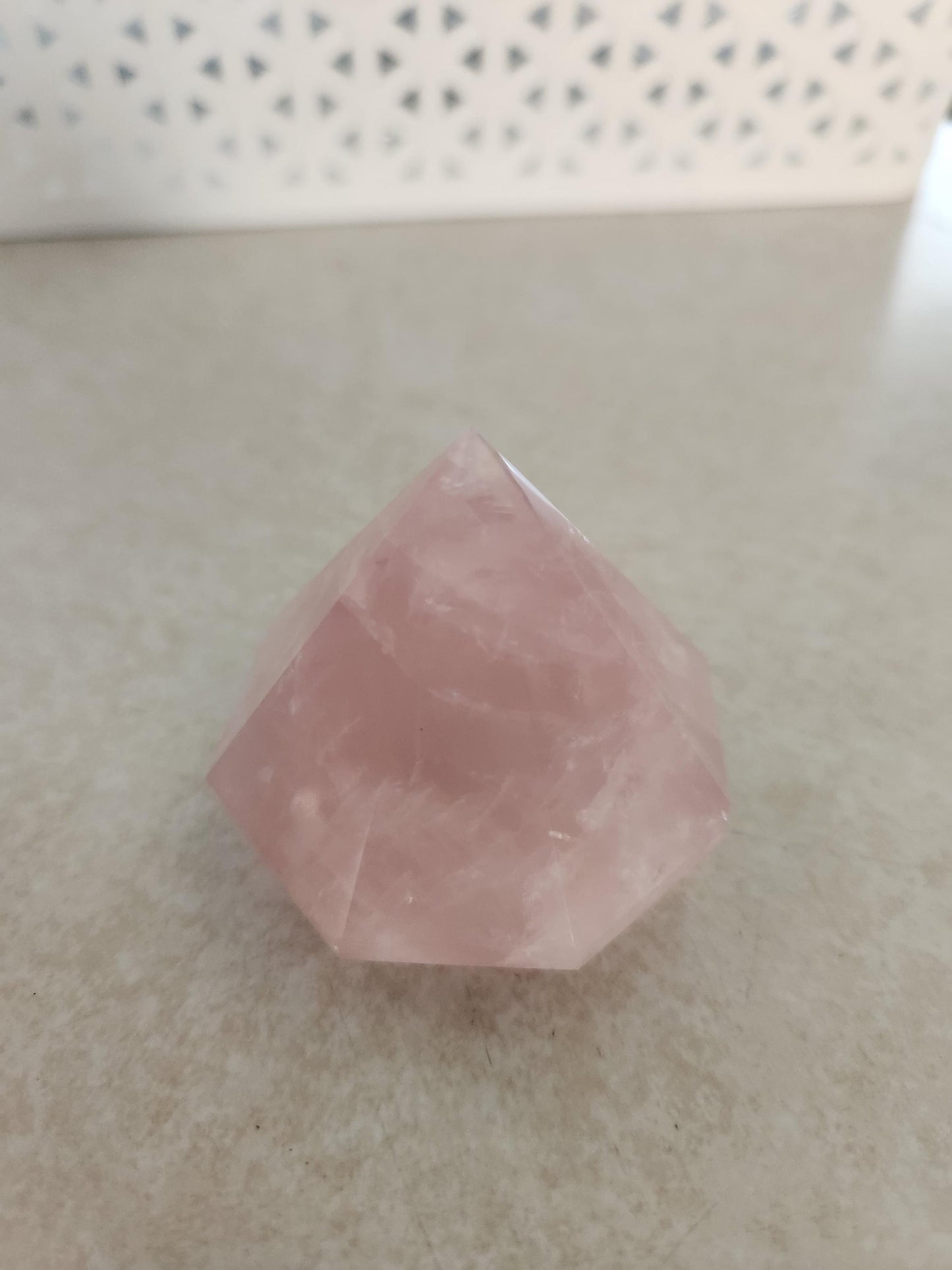 Gorgeous AAA Pink Rose Quartz Crystal Diamond, Extractor