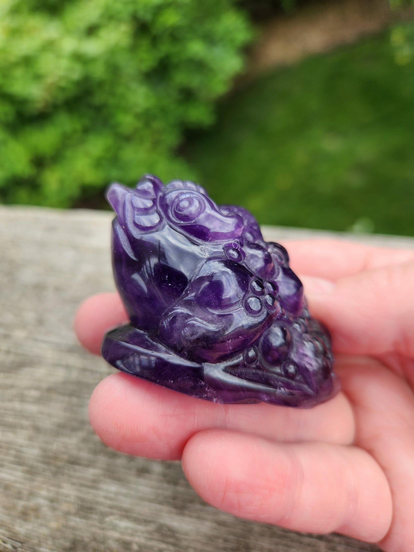 Gorgeous AAA Dark Ametrine Crystal Money Toad All Natural, Small