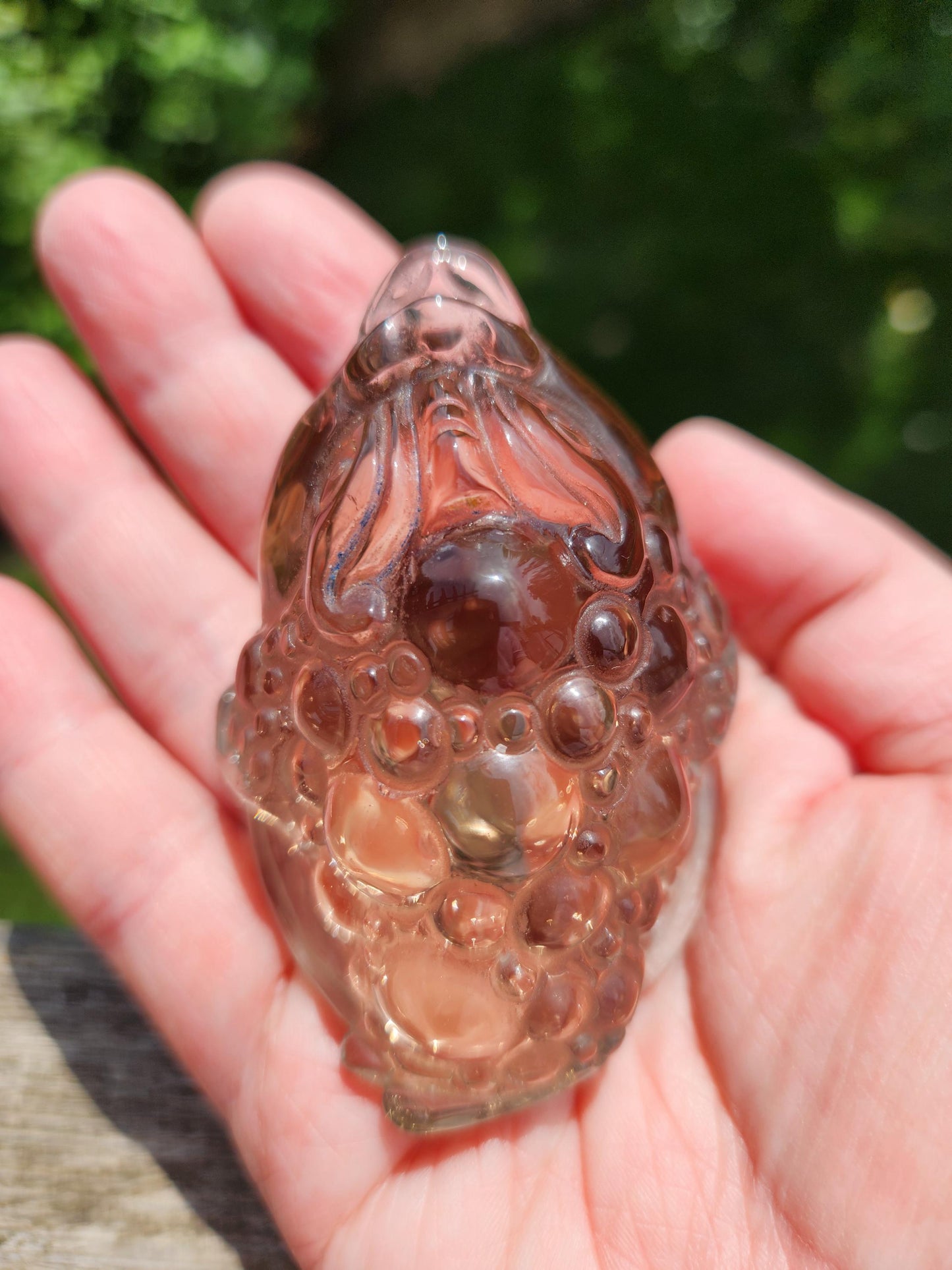 Gorgeous AAA Dark Smoky Quartz Crystal Money Toad All Natural, Large, So Clear!