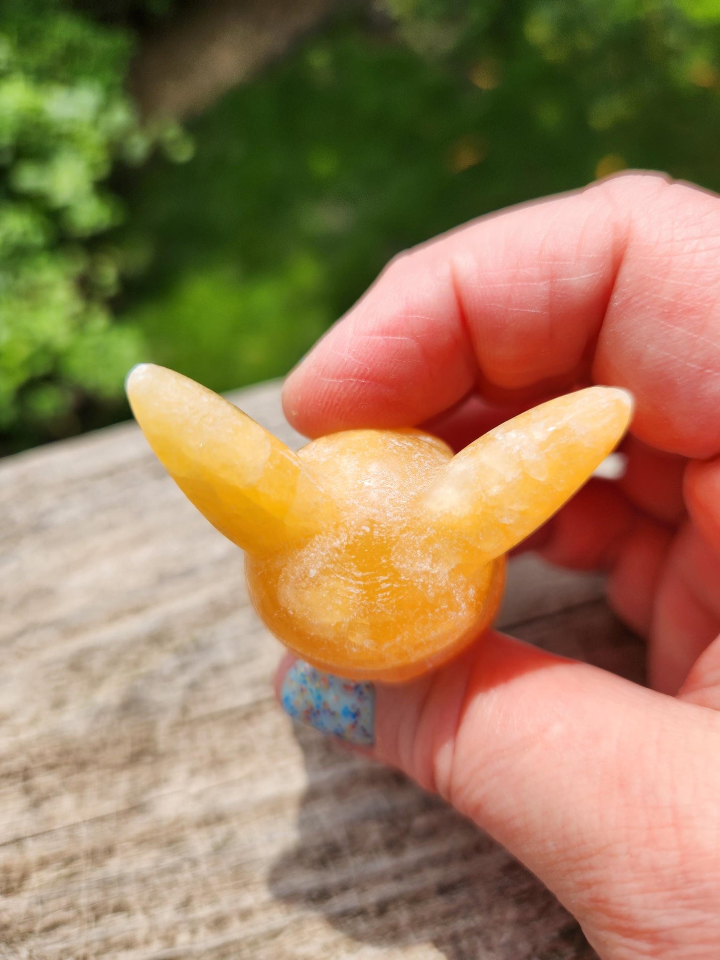 Super Cute Yellow Calcite Pikachu Natural Stone Crystal, Pokémon, Gift