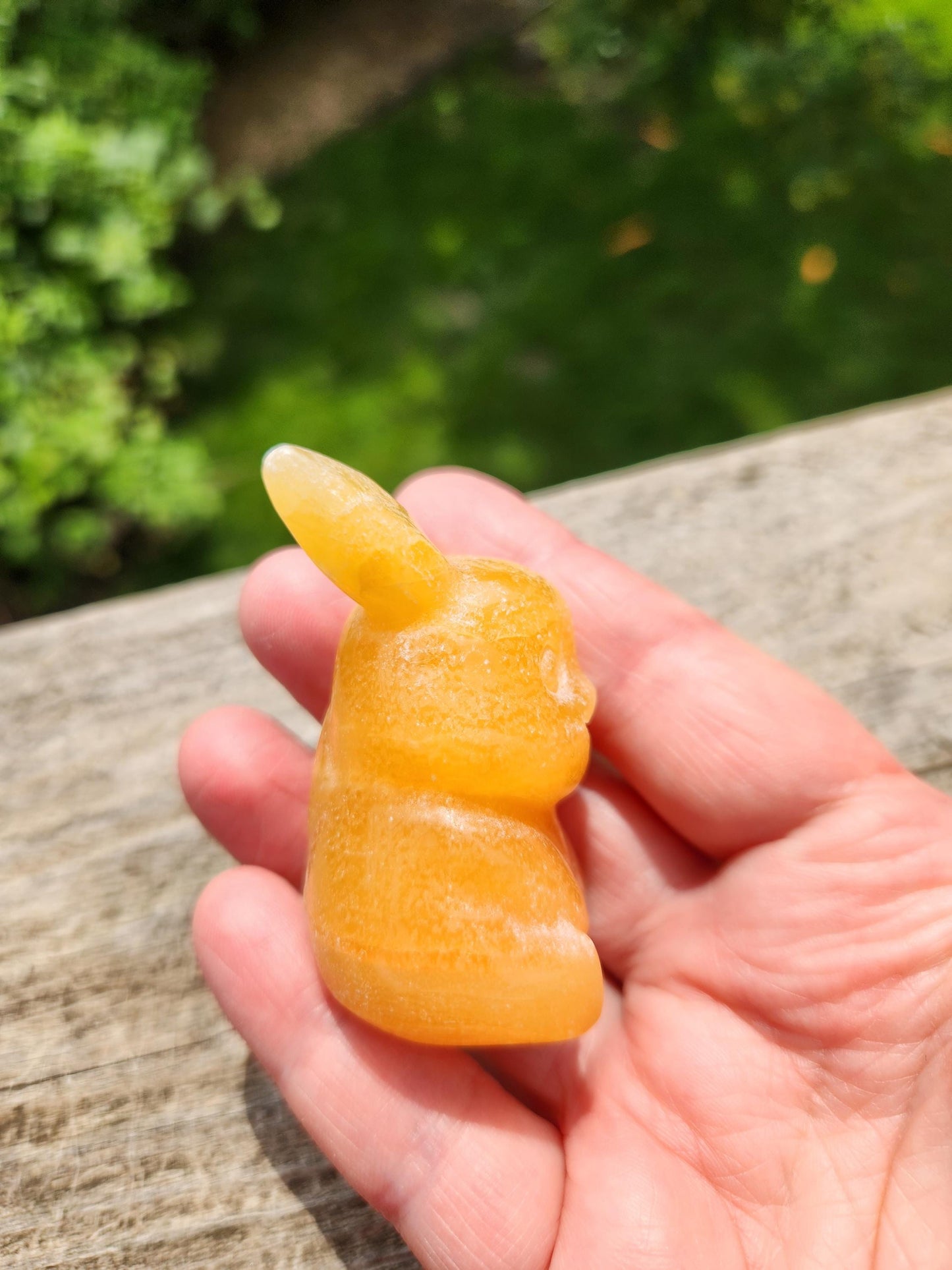 Super Cute Yellow Calcite Pikachu Natural Stone Crystal, Pokémon, Gift