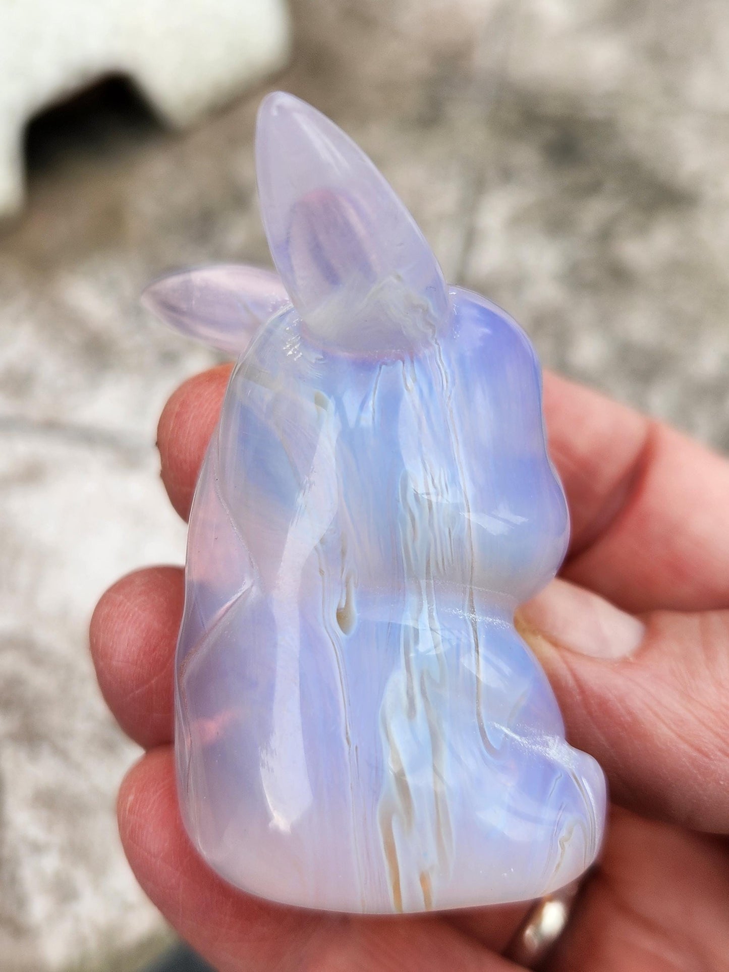Super Cute Pink Opalite Pikachu with High Polish