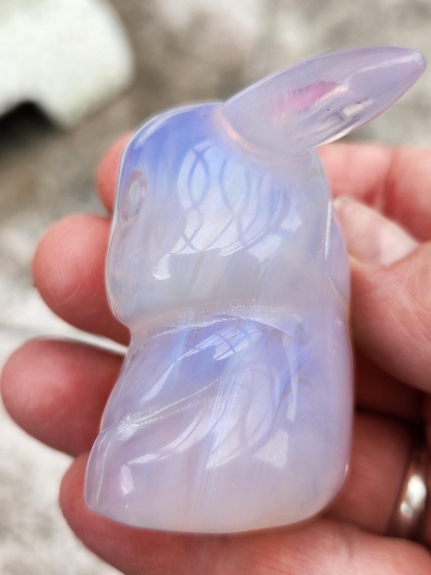 Super Cute Pink Opalite Pikachu with High Polish