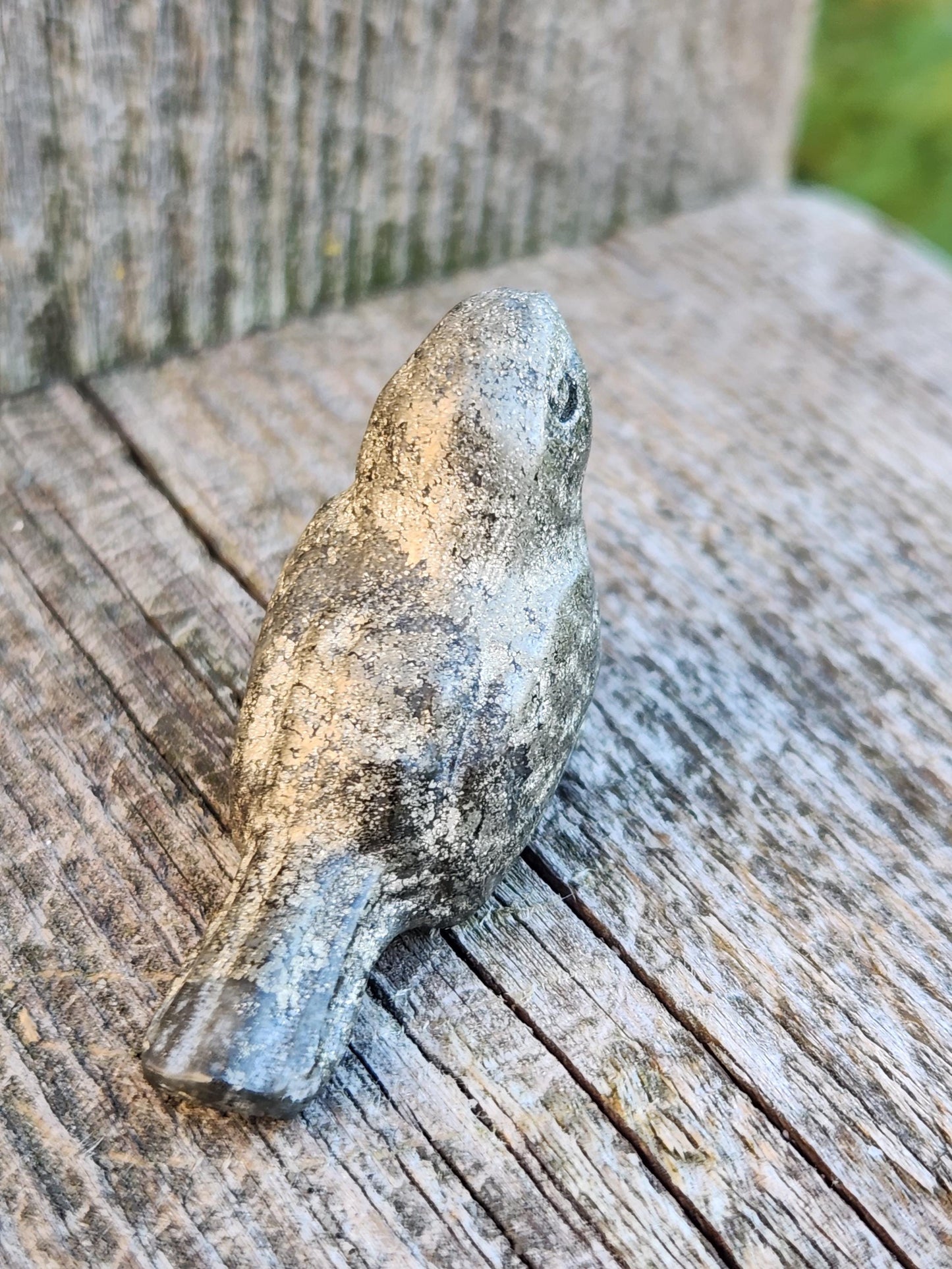 Small Pyrite Bird Carving Natural Stone Crystal