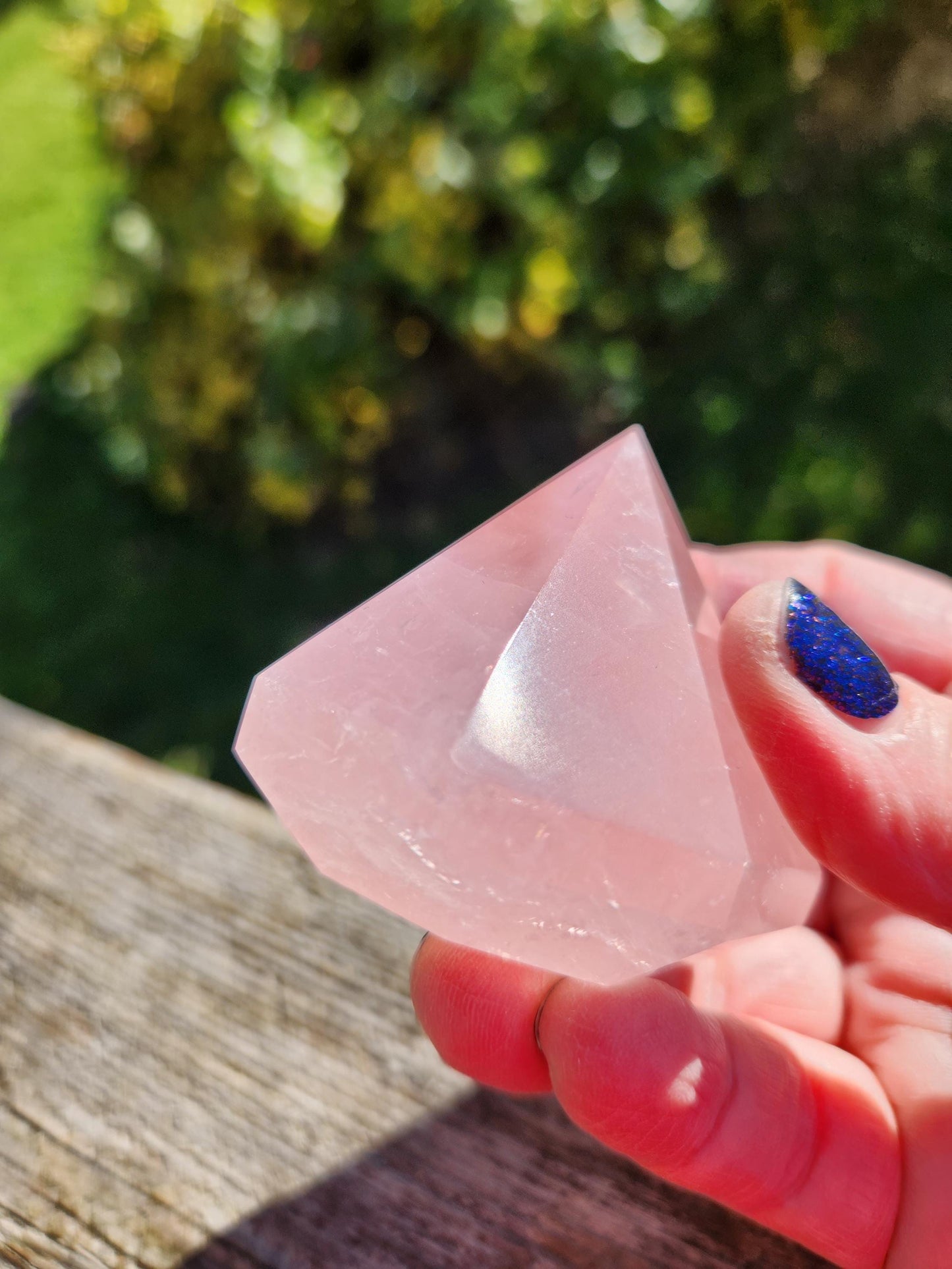 AAA Pink Rose Quartz Crystal Diamond, Extractor, Energy Work