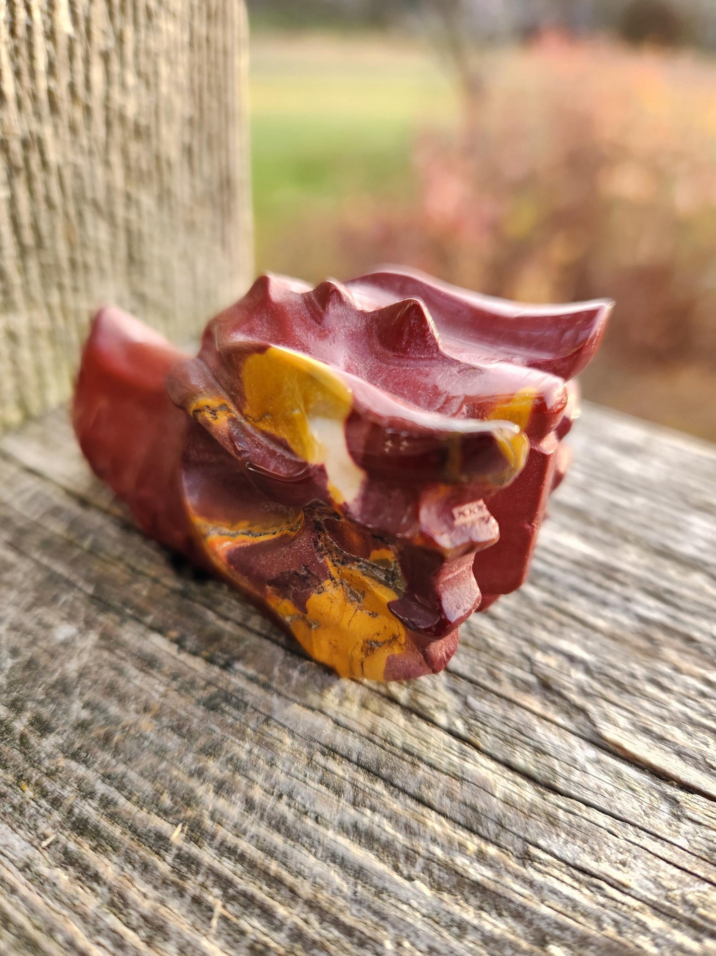 Polished Mookaite Jasper Crystal Dragon Head Small