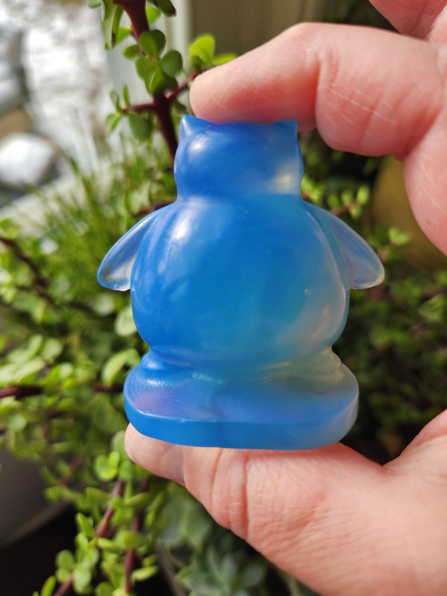 Blue Opalite Snorlax with High Polish, Pokemon