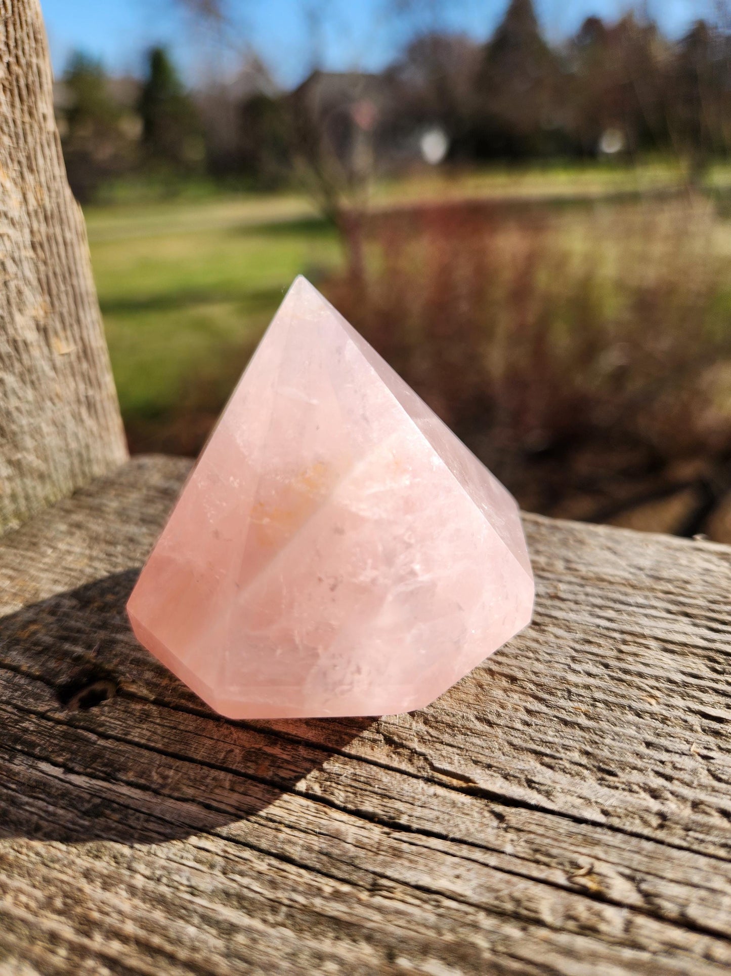 AAA Pink Rose Quartz Crystal Diamond Extractor