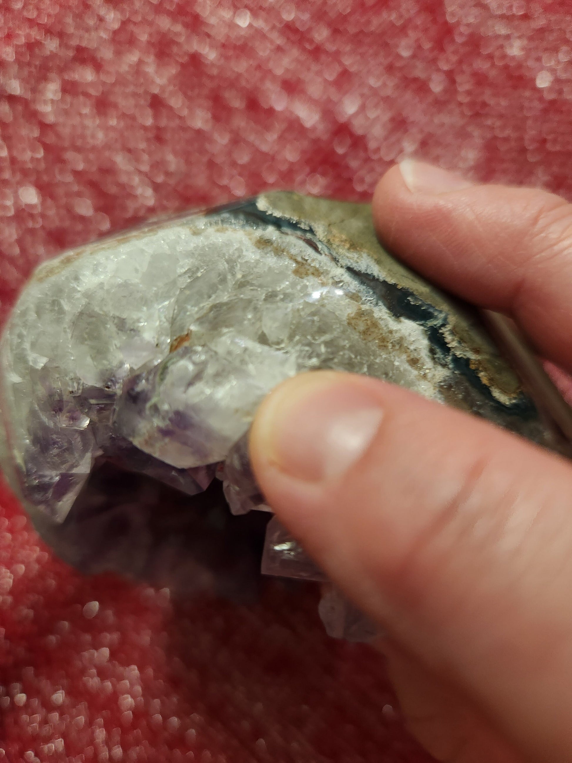 Beautiful Purple Amethyst Crystal Free Form with Polished Edges