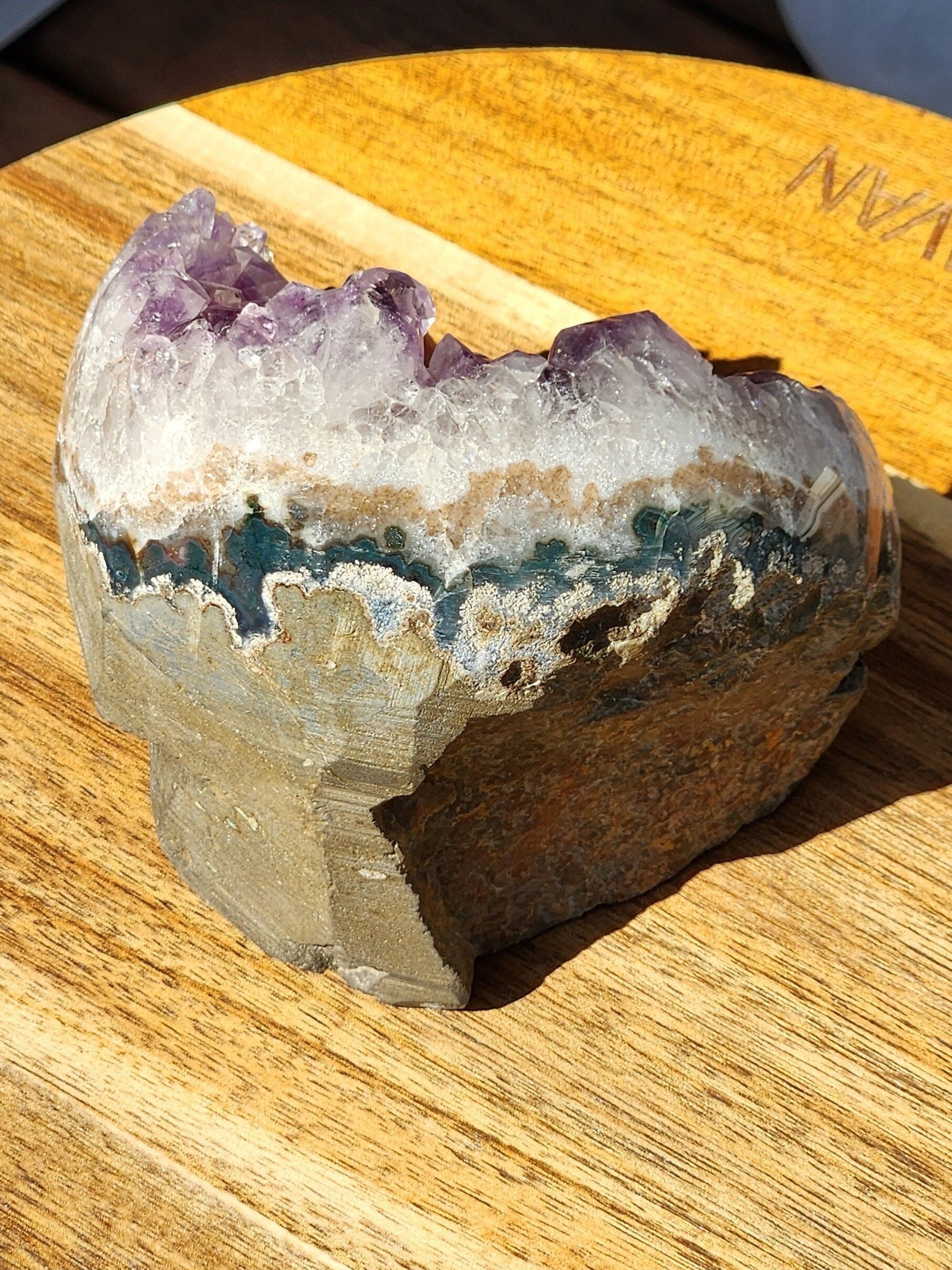 Beautiful Purple Amethyst Crystal Free Form with Polished Edges